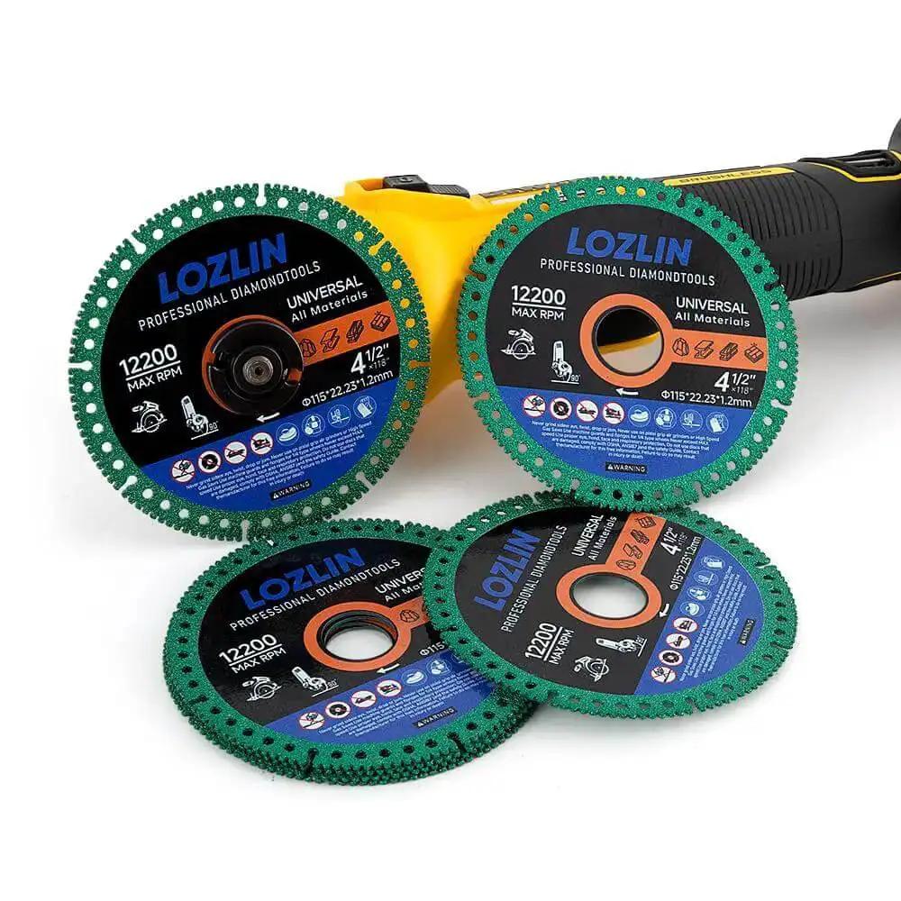 Ultra Thin 4.5 Inch Diamond Cutoff Wheel For Angle Grinder That Chews Through Ceramic Tile Porcelain Tile Marble Granite Stone Metal Rebar PVC Pipe And More With Seven Eighths Inch Arbor Universal Multi Material Disc - Image 3
