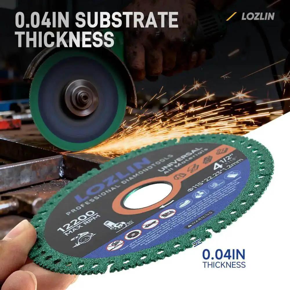 Ultra Thin 4.5 Inch Diamond Cutoff Wheel For Angle Grinder That Chews Through Ceramic Tile Porcelain Tile Marble Granite Stone Metal Rebar PVC Pipe And More With Seven Eighths Inch Arbor Universal Multi Material Disc - Image 5