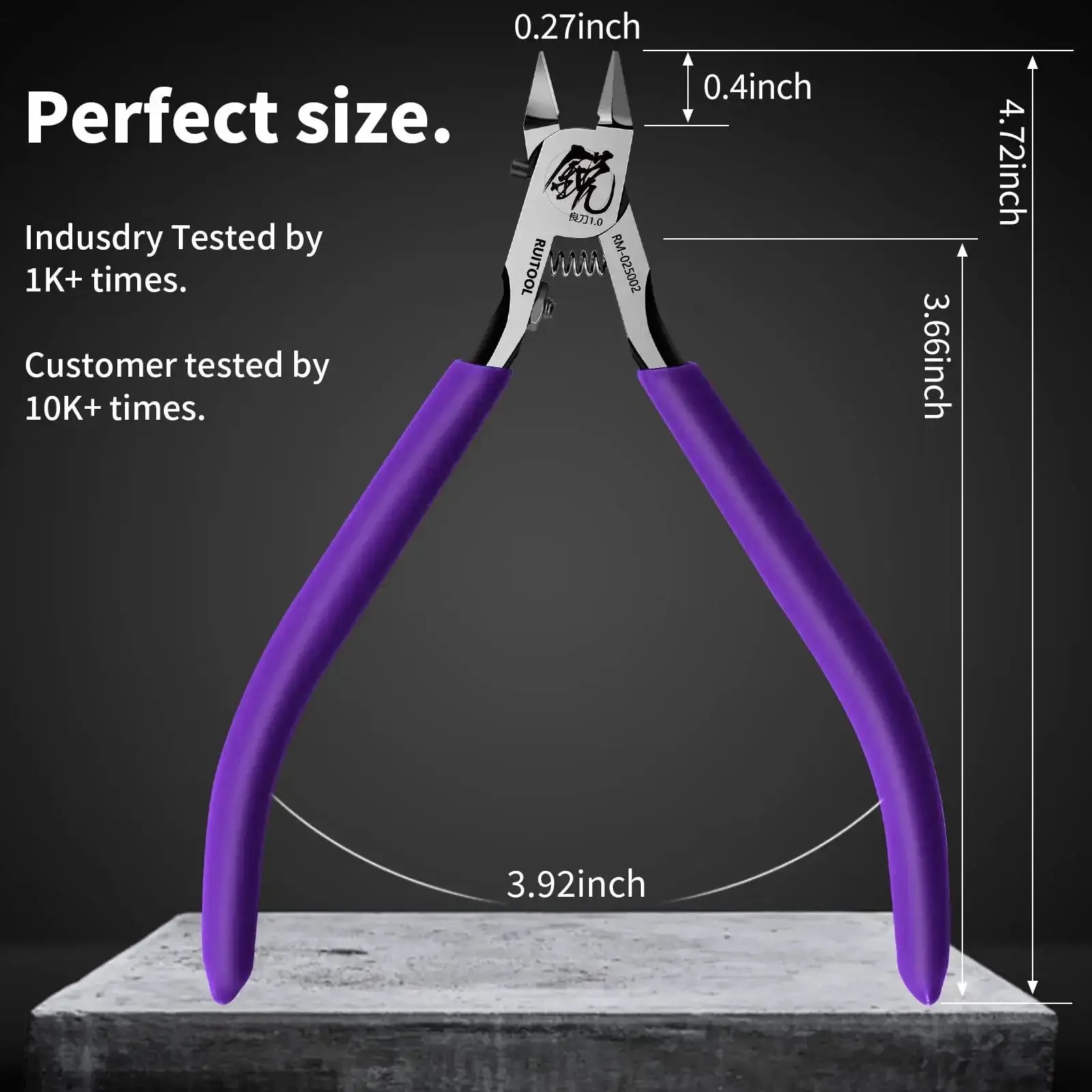Ultra Thin Model Nippers For Beginners And Hobbyists, Precision Single Edged Cutter With Non Slip Grip, 4.7 Inch Tool For Clean, Smooth Cuts On Plastic Model Parts - Image 2