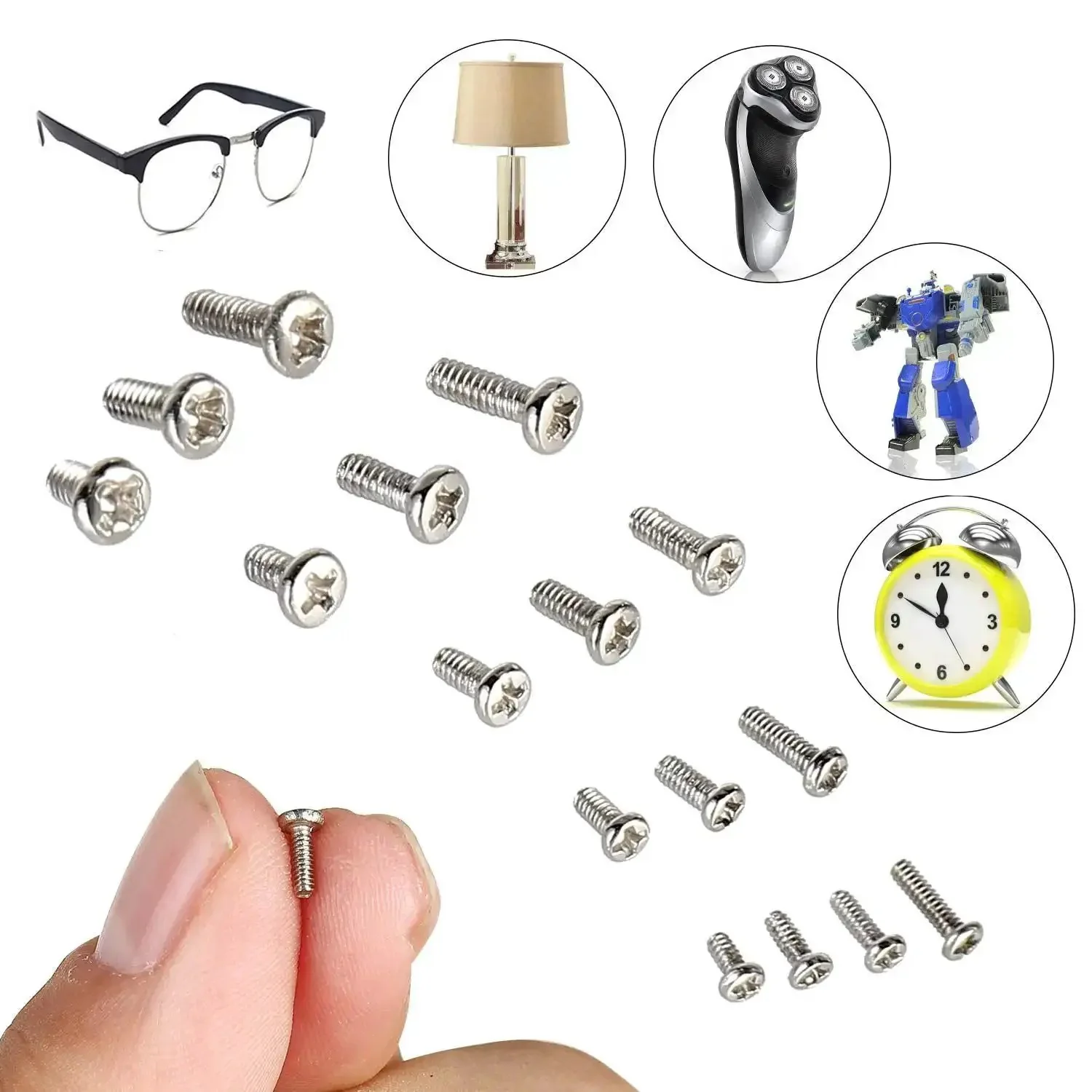 Ultra Tiny M1 Micro Screws Kit For Electronics Repair And Diy 800 Pieces Includes M1x2mm M1x2.5mm M1x3mm M1x4mm M1.2x2.5mm And More Phillips Pan Head Mini Screws In Nickel Plated Carbon Steel With 16 Styles In Plastic Box - Image 2