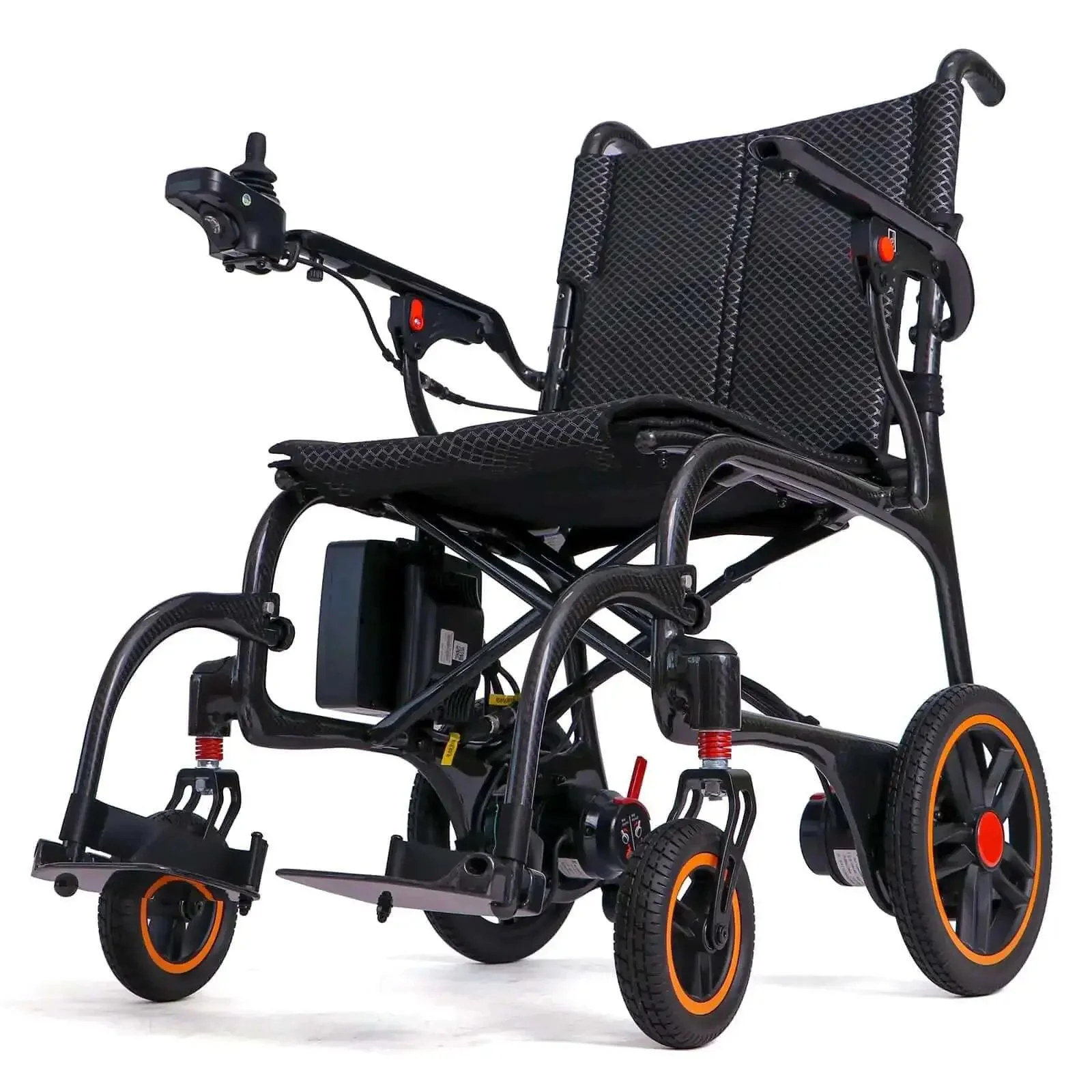 Ultralight Carbon Fiber Electric Wheelchair For Adults And Seniors Foldable Travel Mobility Aid Airline Approved All Terrain Motorized Chair With Twelve Point Four Mile Range