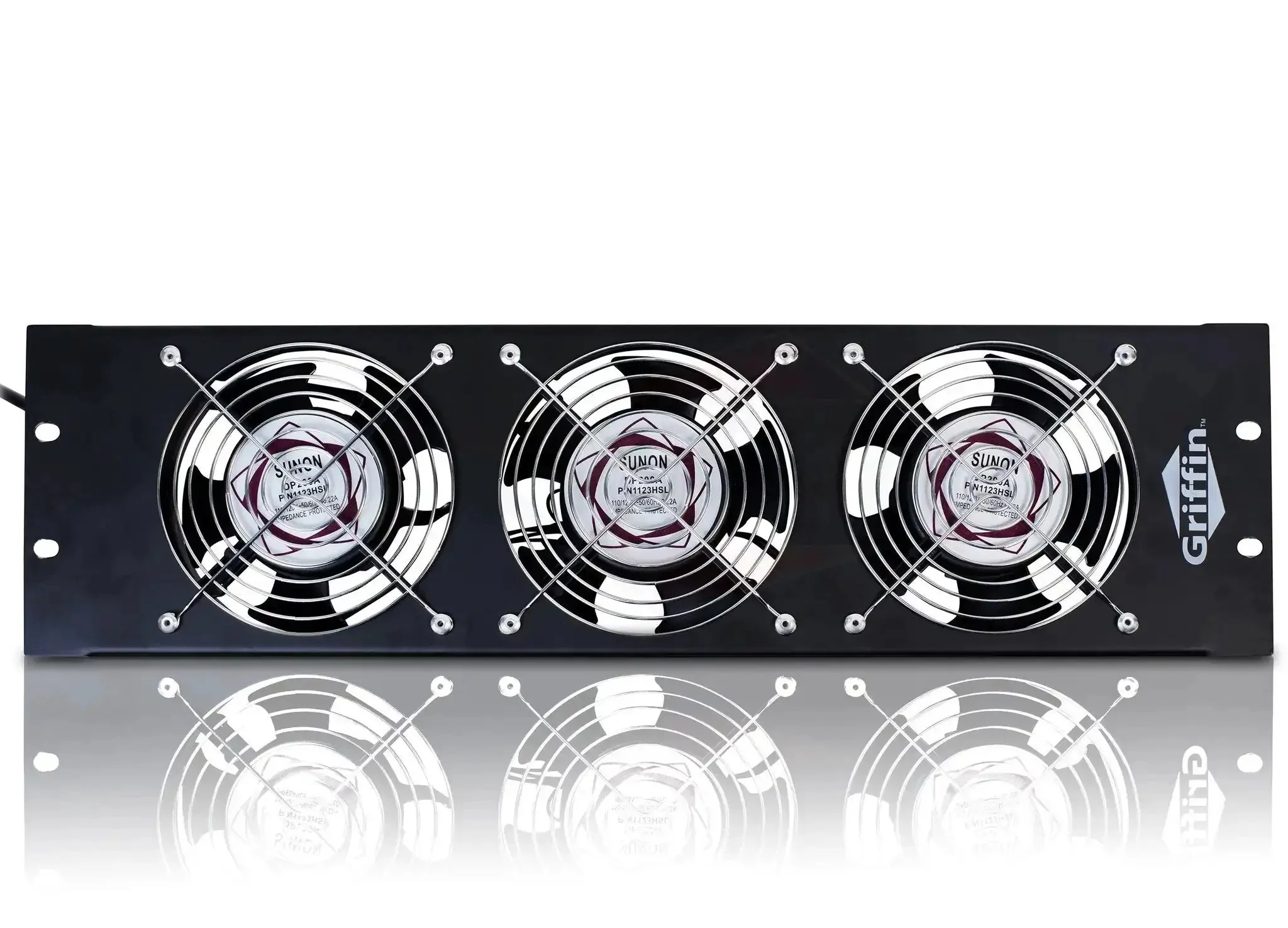 UltraQuiet Edition 3U Rackmount Cooling Fan System With Triple Exhaust Fans For Studio Gear And DJ PA Amps Keeps Network Servers Cool And Protected Temperature Control Panel Cabinet For IT Racks
