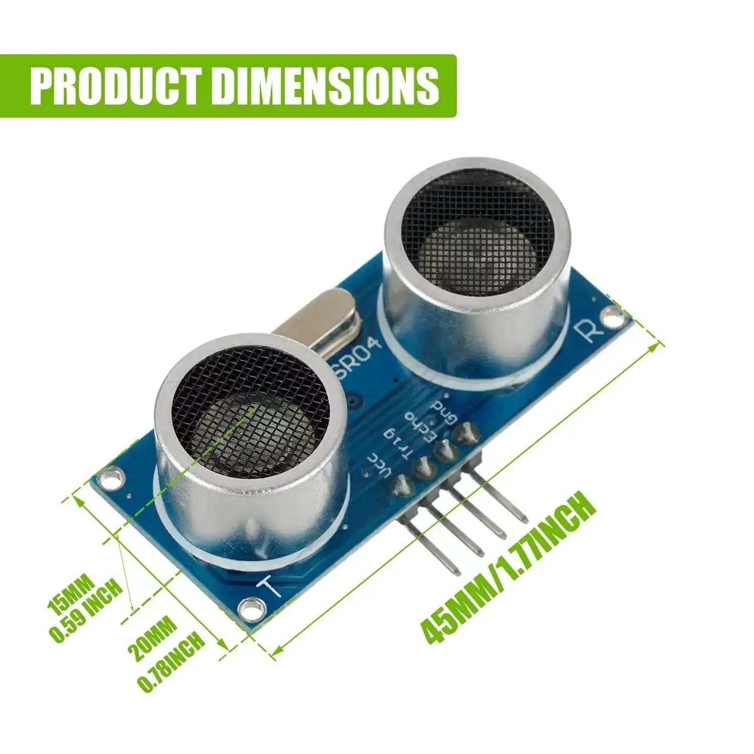Ultrasonic Distance Sensor Module HC SR04 for Arduino Uno Mega Nano DIY Friendly Robotics XBee ZigBee Pack of 5 Units with Easy Trigger and Precise 2cm to 500cm Range - Image 5