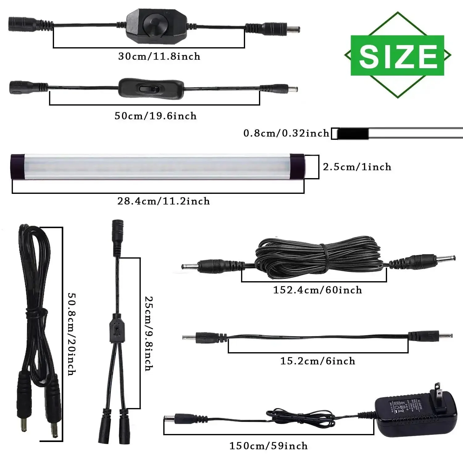 Under Cabinet LED Light Bar Kit 12V Plug In Dimmable With Switch 6 Panel Daylight White Bar Lights For Kitchen Counter Shelf And Display Easy Install With Adhesive Tape And Screws - Image 6