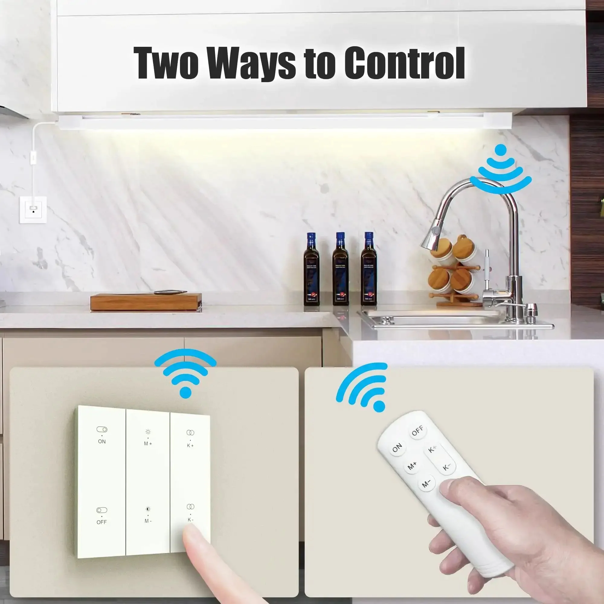 Under Cabinet Lights With Plug That Dim From 3000K To 6500K, 1500 Lumens, 15W, Wireless Control Panel And Remote, 16 Inch Length, Your Go-To Lighting For Kitchen, Garage, Bathroom, Closet And Office - Image 6