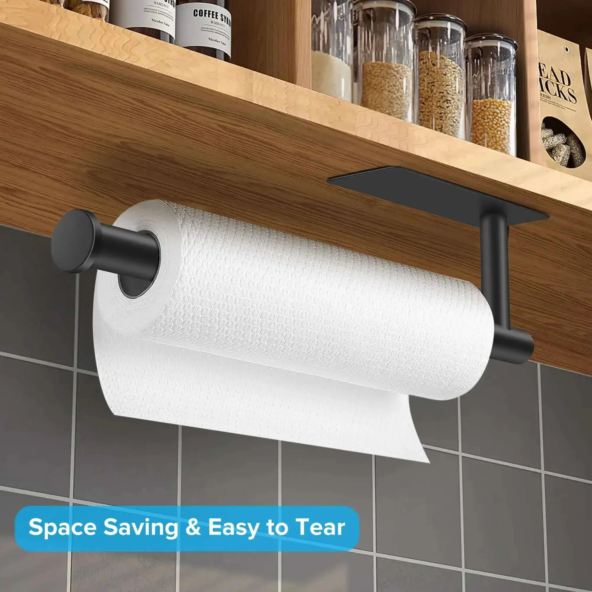 Under Cabinet Paper Towel Holder With Optional No Drill Self Adhesive Or Drill In Wall Mount Heavy Duty Stainless Steel SUS304 Fits Mega Paper Towels Great For Kitchen And RV - Image 8