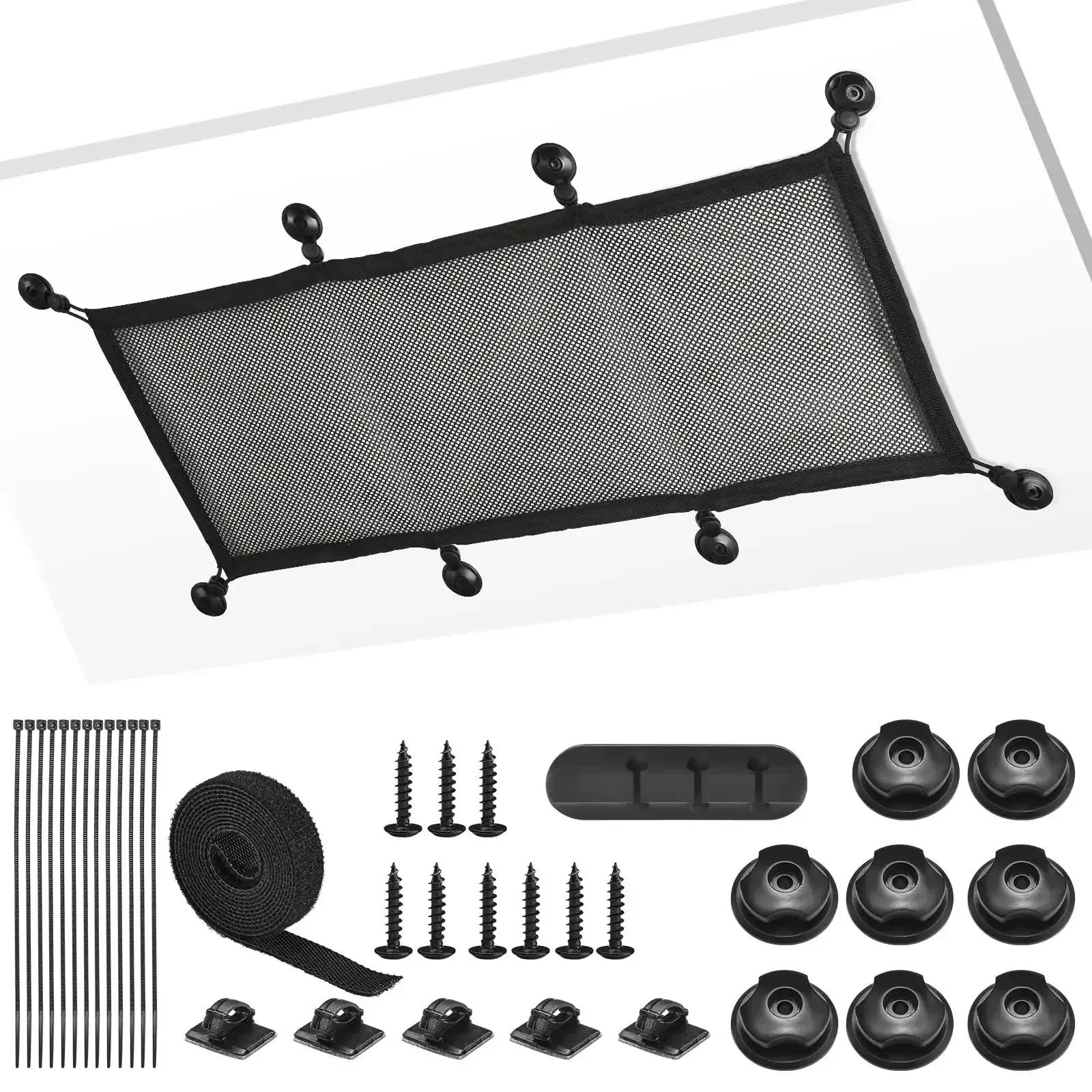 Under Desk Cable Management Net With Privacy Mesh Large Capacity Cord Organizer For Office And Home Ideal For Standing Desks Flexible Under Desk Wire Net Keeps Cables Hidden And Neat For A Clean Setup