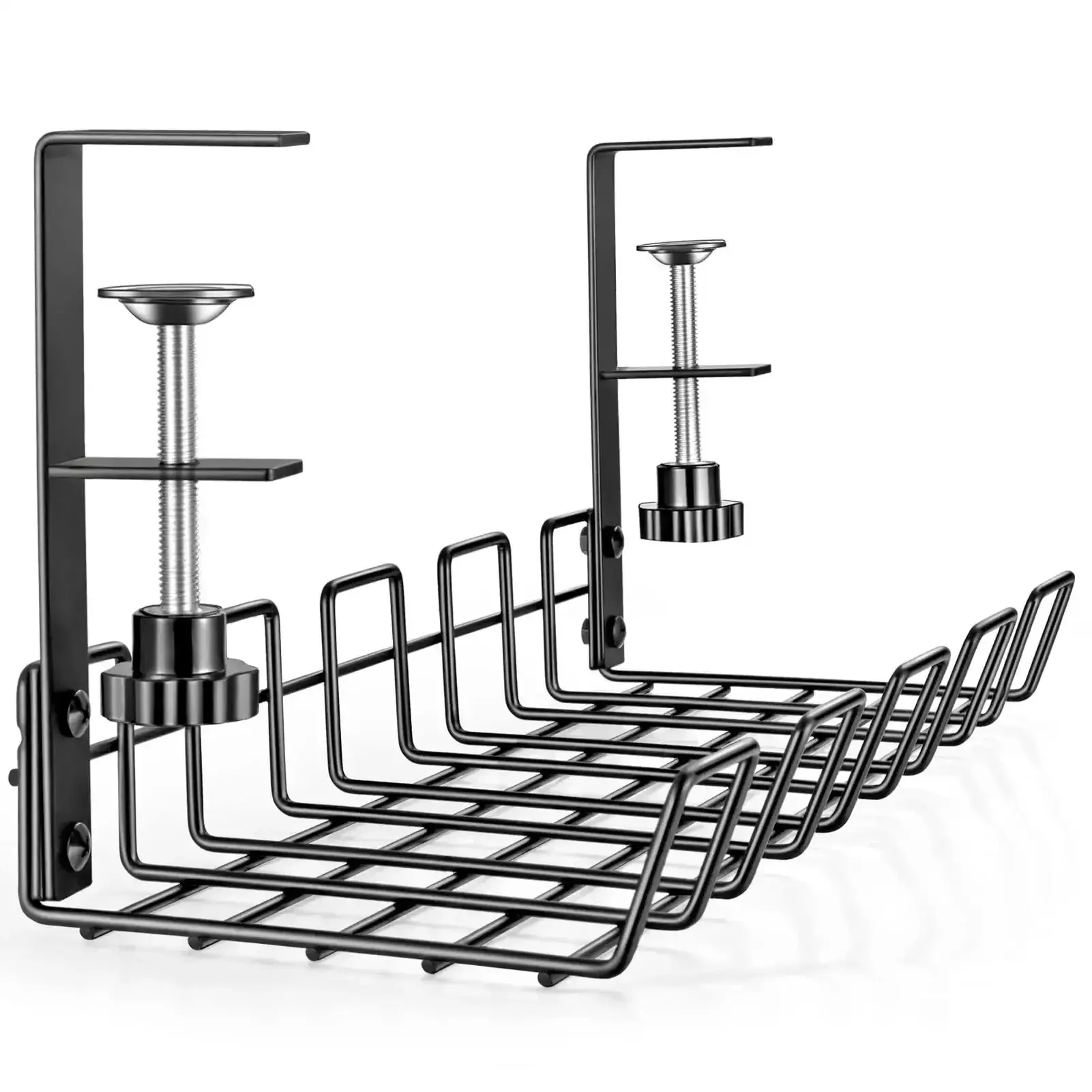 Under Desk Cable Management Tray Organizer For Cords And Wires No Drill Installation Easy Mount Keeps Your Home Office Clean And Tidy For PC Laptop Desktop And Workstation