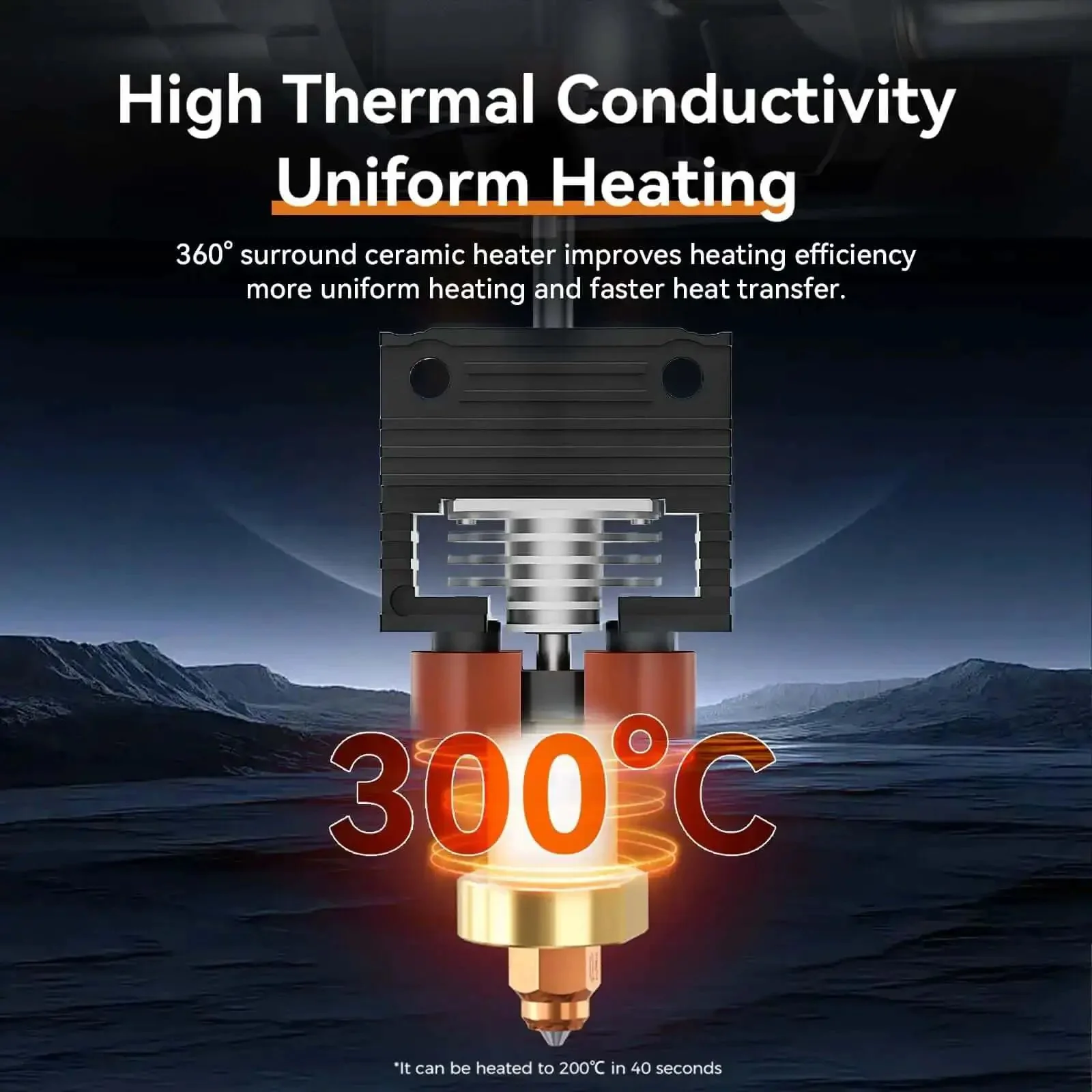 Unicorn K1 Series Ceramic Hotend Upgrade Kit With Quick Swap Nozzle For K1 K1 Max K1C 300C High Temperature And High Speed Printing For 3D Printers For Seamless Upgrades And Reliable Performance - Image 7