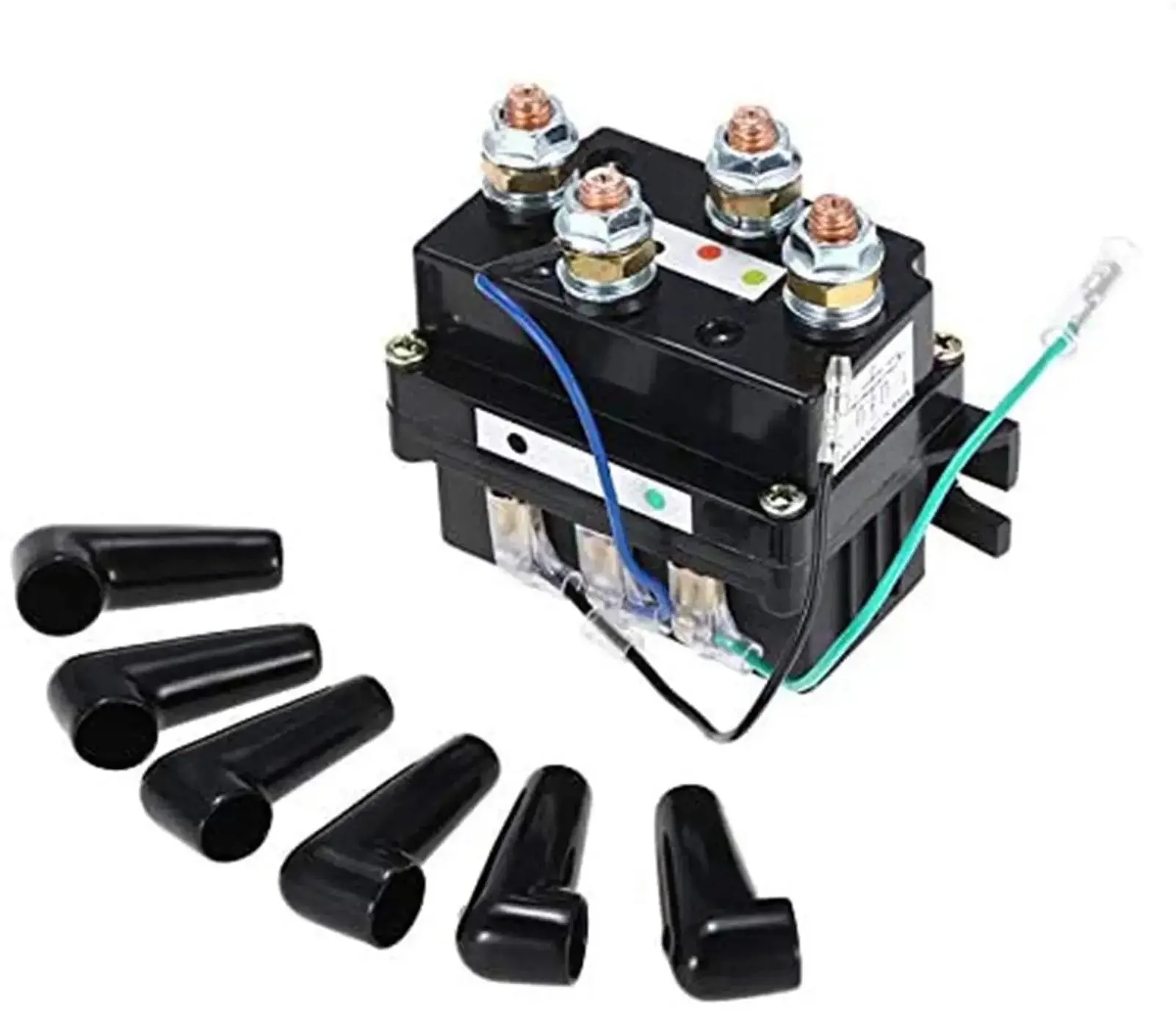Universal 12V 500A Winch Solenoid Relay Contactor For Heavy Duty Upgrades, High Current Activation For Vehicle Mounted Winches, Replacement Part For Off Road Trucks And ATVs, Durable Marine Grade Build