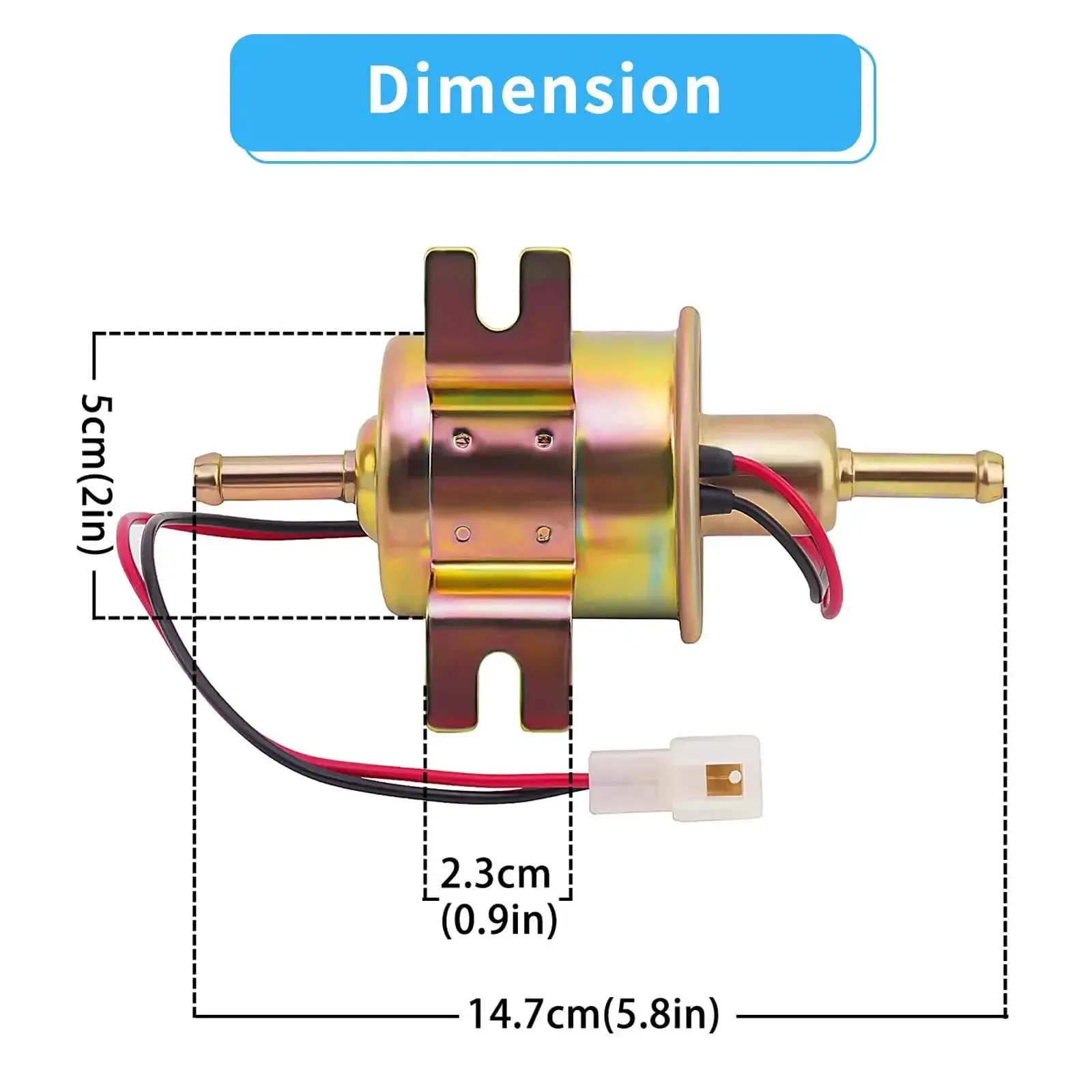 Universal 12V Inline Electric Fuel Pump Low Pressure 2.5 To 4 PSI For Gasoline Or Diesel Engines With Metal Construction Ideal For Motorcycle Carburetors ATVs Trucks Boats And Other Automotive Marine Applications - Image 5