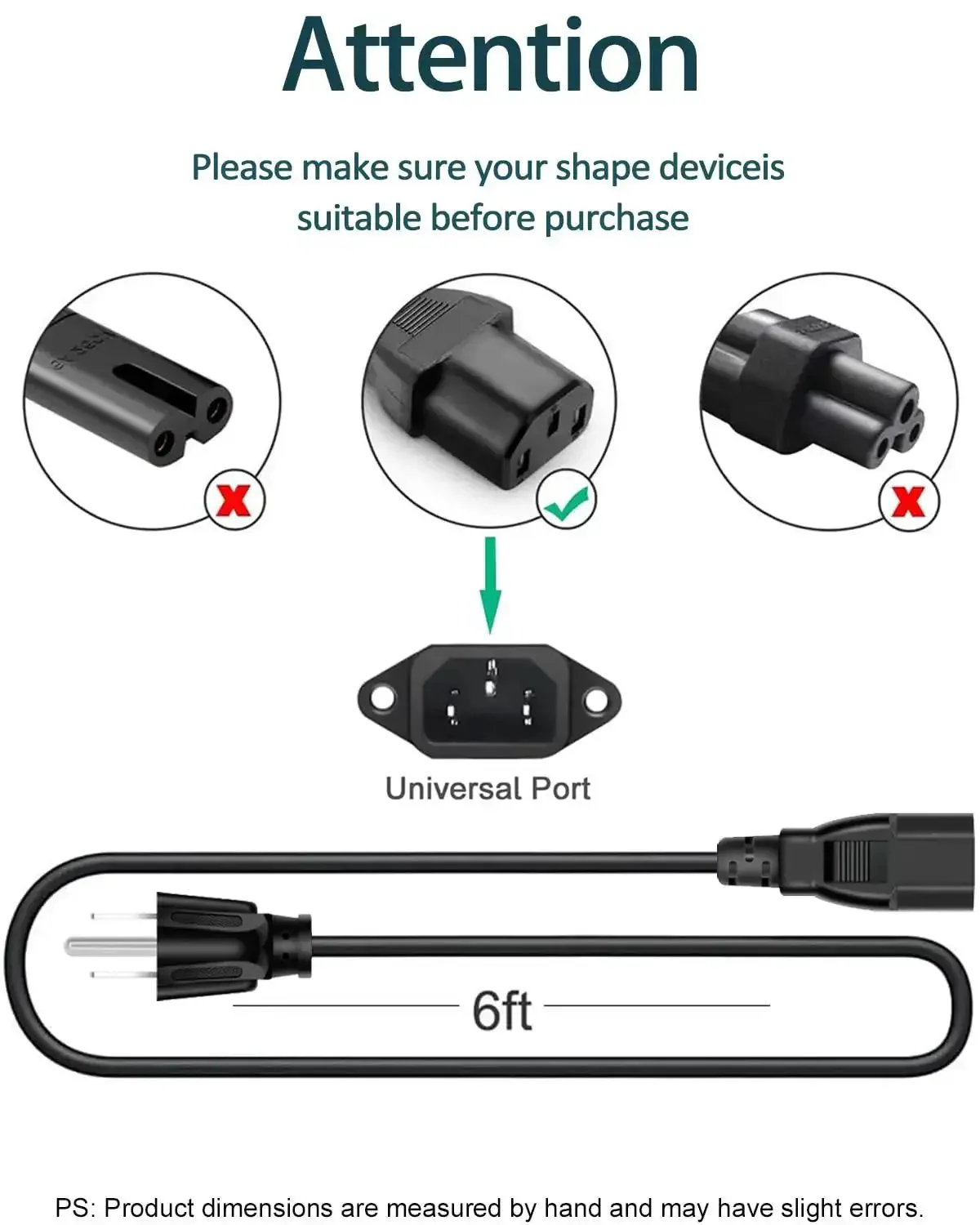 Universal 3 Prong AC Power Cord Replacement For Treadmills Vibration Plates Walking Pads And Ellipticals 6 Feet Long 18 AWG Heavy Duty Cable Built For Easy Install And Reliable Power On The Go - Image 3
