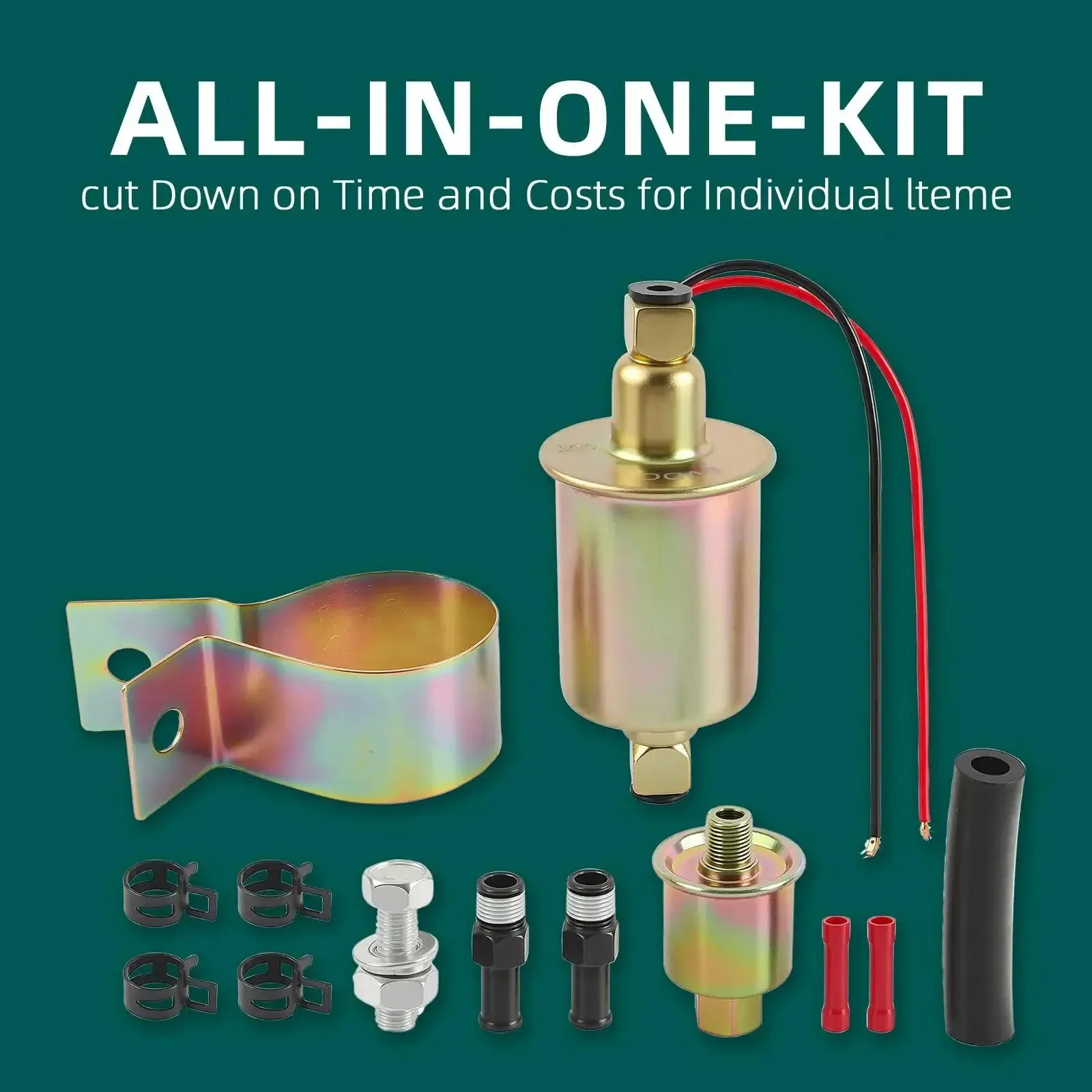 Universal 6 Volt Inline Electric Fuel Pump With Installation Kit 5-8 PSI Five Sixteenth Inch Inlet And Outlet Plug And Play Ready For Carbureted Engines Easy Install For Emergency Replacement Or Permanent Use - Image 4