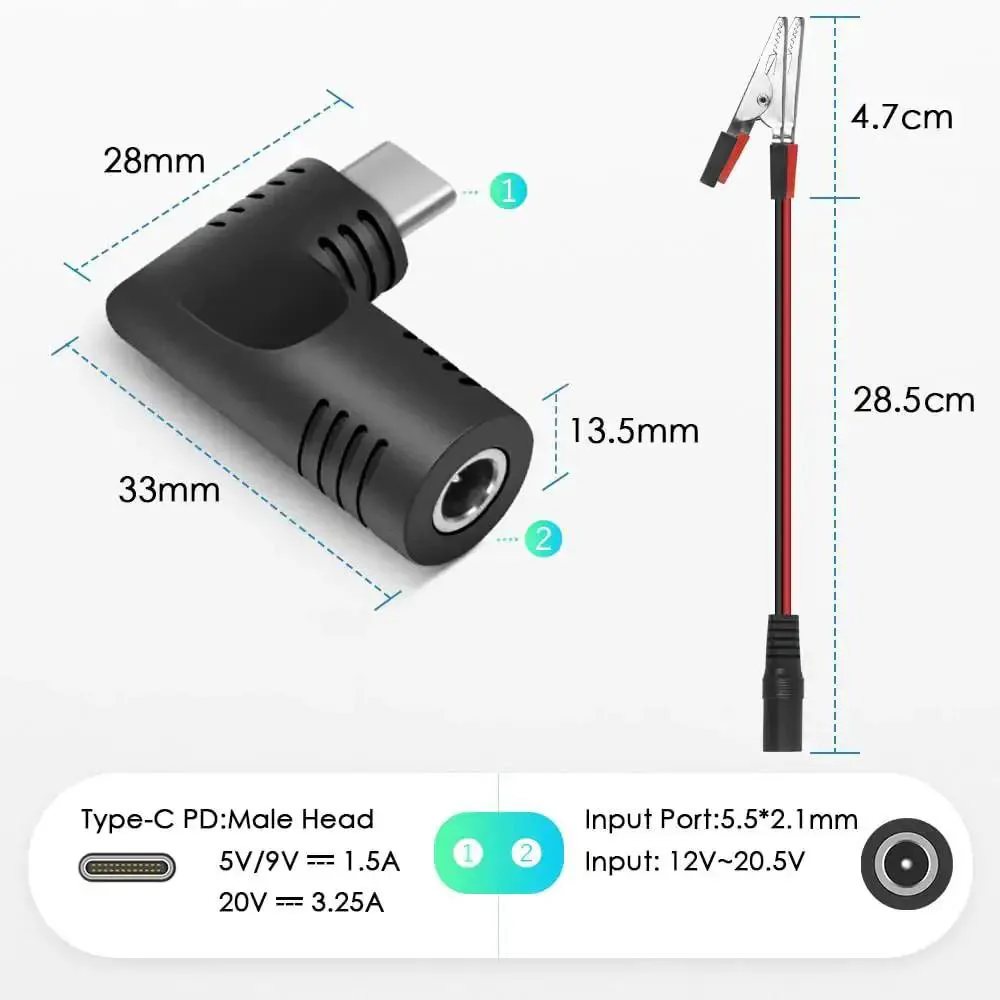 Universal 72W Power Supply With Adjustable 3V To 24V DC Output And 3A Cable, USB C PD 65W Fast Charger, 100V 240V AC To DC Converter, Variable Power Adapter, 14 Tip Set And Alligator Clip Cable, Perfect For Laptops And More - Image 4
