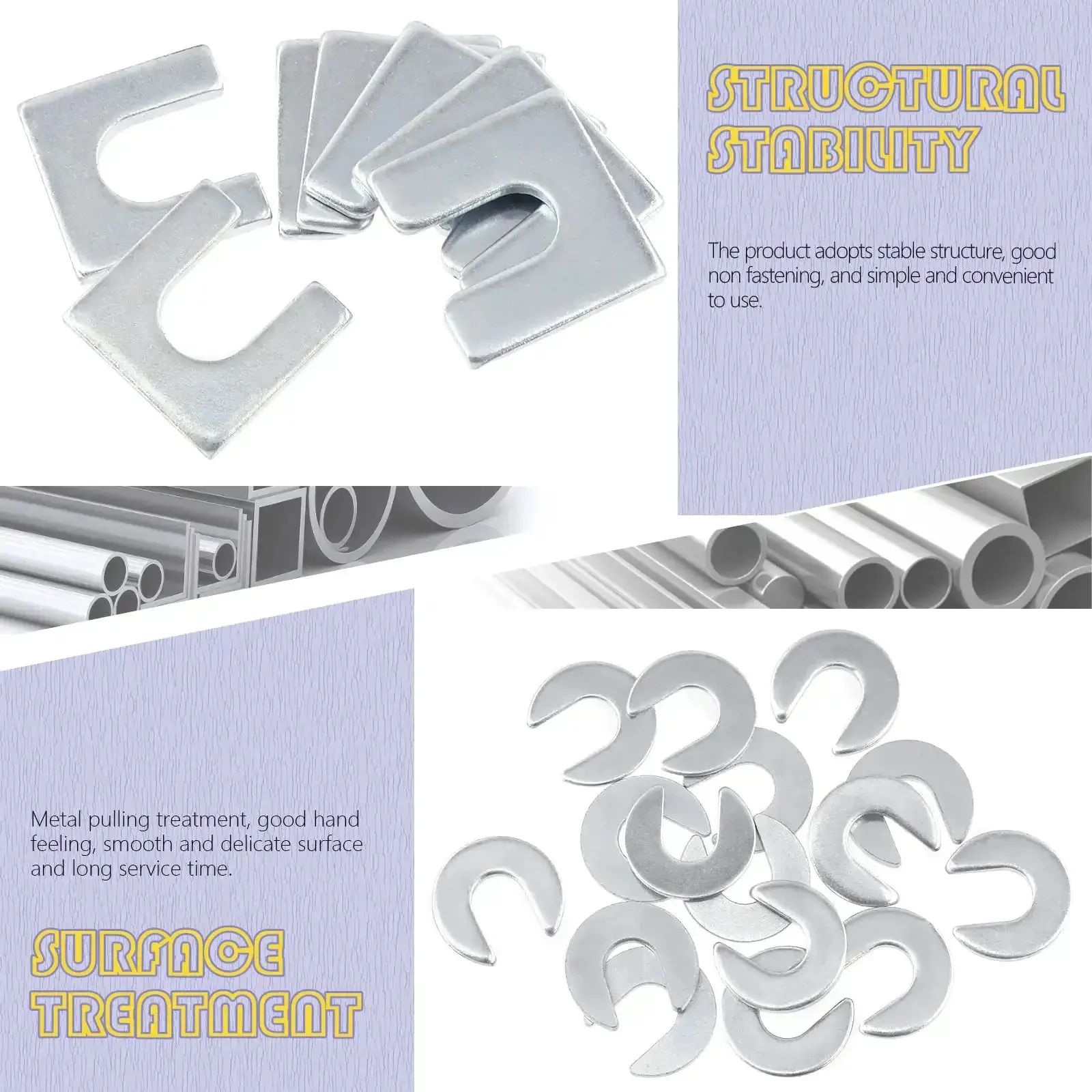 Universal Auto Body Shim Kit With Zinc Plated Shims In Three Eighths And One Half Inch Sizes, 152-Piece U Type And C Type Alignment Shims For Dead-On Body Part Alignment, Camber Adjustment, And Quick Fitment For Your Ride - Image 6