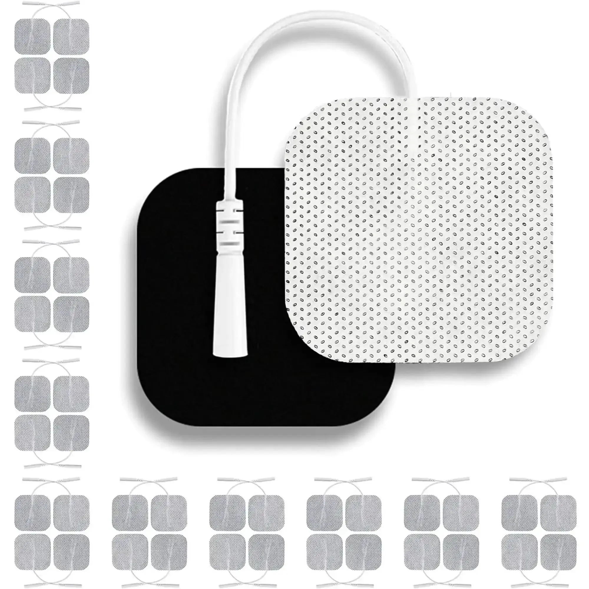 Universal Compatibility TENS Unit Replacement Pads 2x2 40 Pack Premium Reusable Electrodes Self Adhesive Non Irritating Stim Pads For Electrical Stimulation And Pain Relief