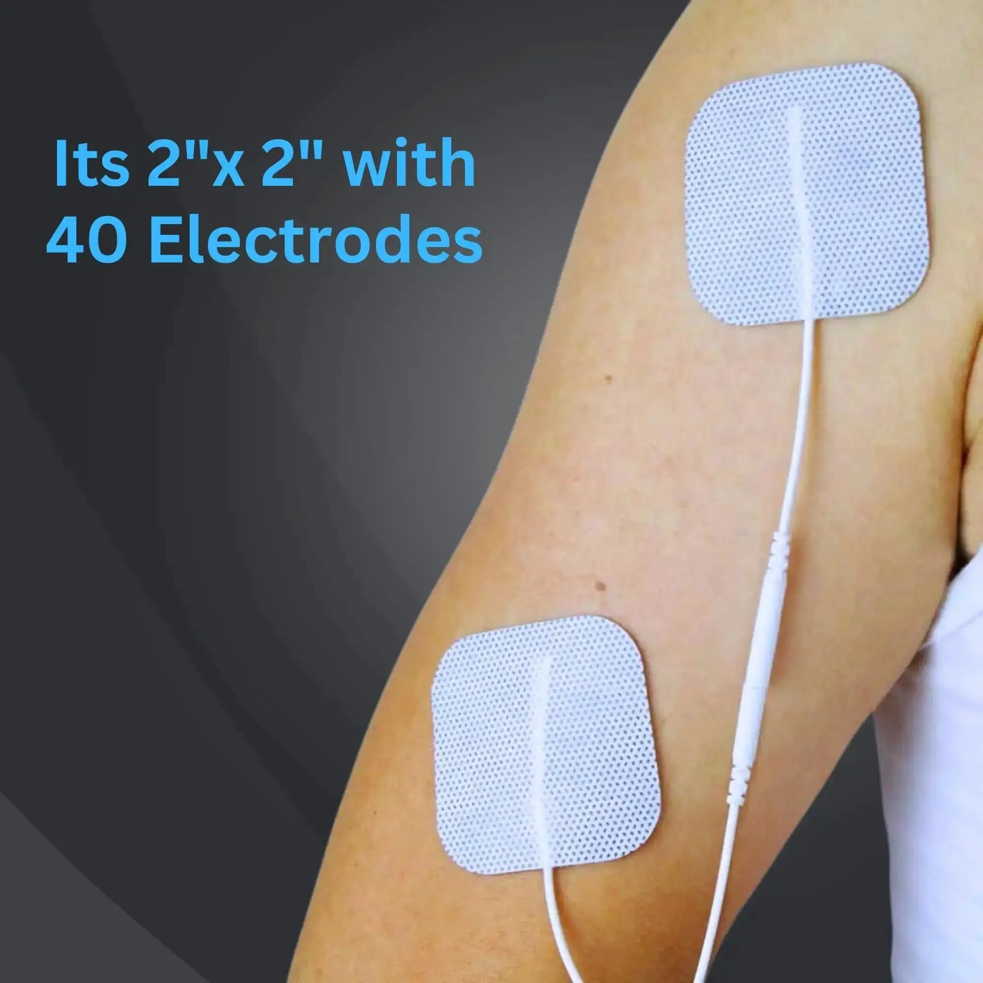 Universal Compatibility TENS Unit Replacement Pads 2x2 40 Pack Premium Reusable Electrodes Self Adhesive Non Irritating Stim Pads For Electrical Stimulation And Pain Relief - Image 3