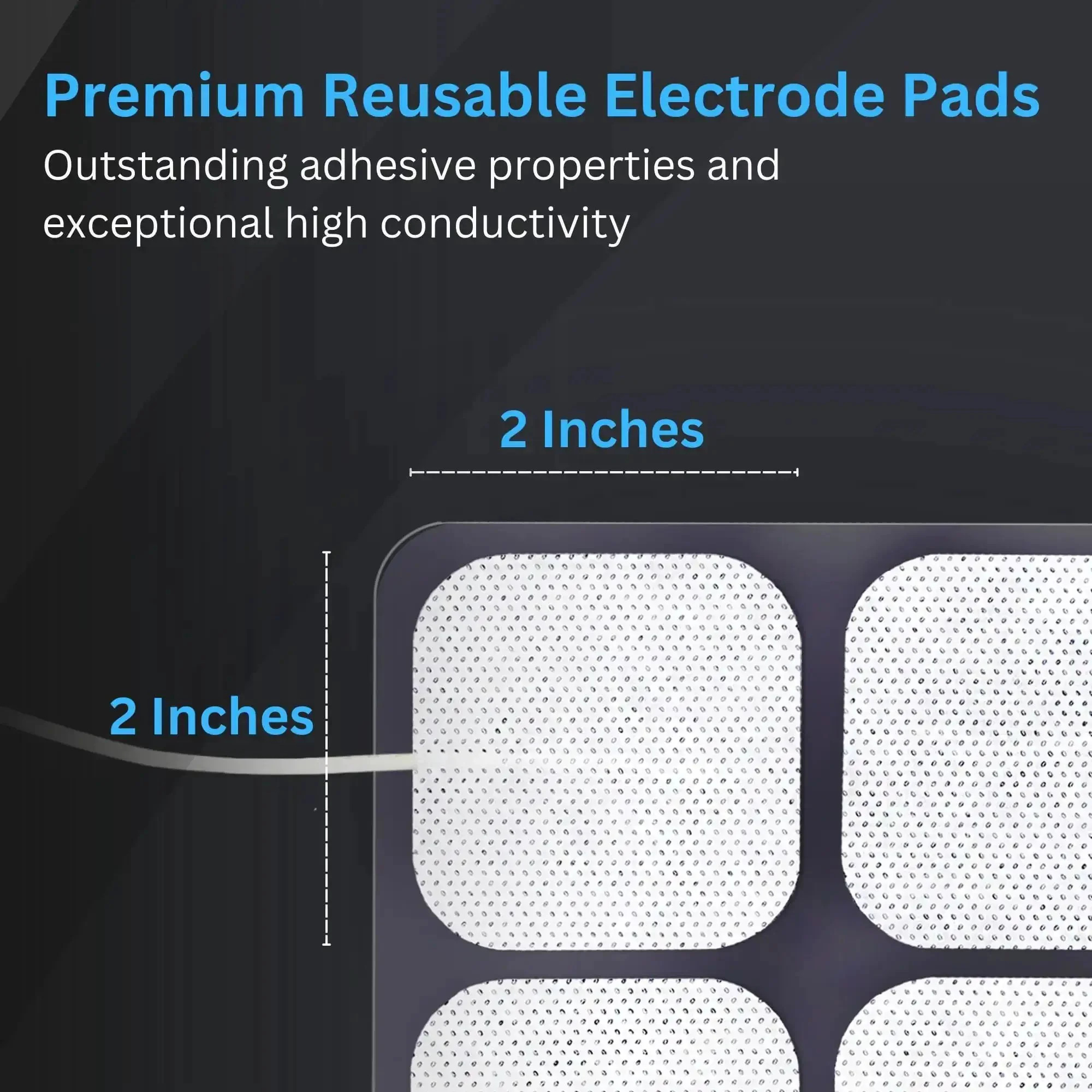 Universal Compatibility TENS Unit Replacement Pads 2x2 40 Pack Premium Reusable Electrodes Self Adhesive Non Irritating Stim Pads For Electrical Stimulation And Pain Relief - Image 4