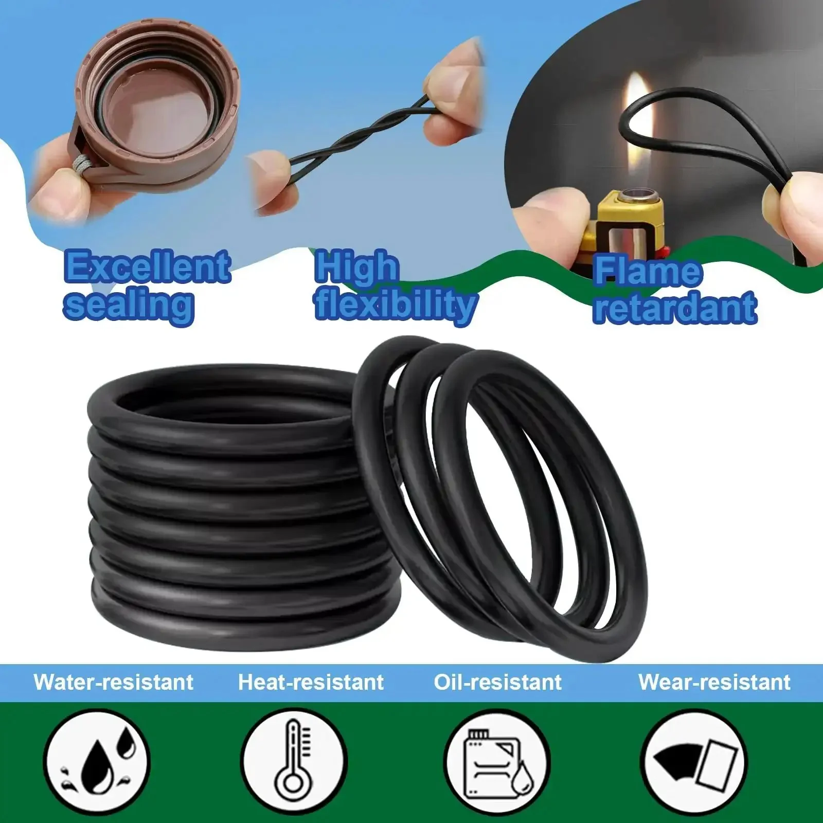 Universal Faucet Washer And O Ring Kit 1075Pcs With 18 Heat Resistant O Rings 10 Beveled And Flat Washers 14 Gasket Types For Faucets Hoses Spigots Home Plumbing Seal Repair With Pick Hook And Brass Screws - Image 6