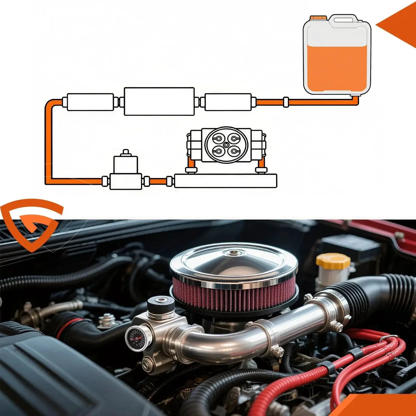 Universal Fuel Pressure Regulator Kit With 0-15 PSI Gauge And Adjustable 1-5 PSI Dial For Carburetor And Fuel Pump Plus Carburetor Fuel Block Upgrade For Precise Fuel Delivery And Smooth Throttle Response - Image 3