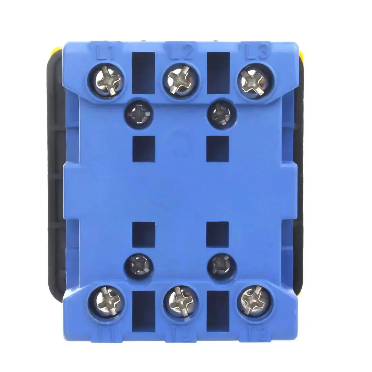 Universal Go-To 2-Position 3-Phase Changeover Switch With Rotary Panel Selector, 40A 690V AC, 6 Terminals, On Off, Compact 64x64x12mm, Industrial Grade, Panel Mount, Heavy Duty Build - Image 3