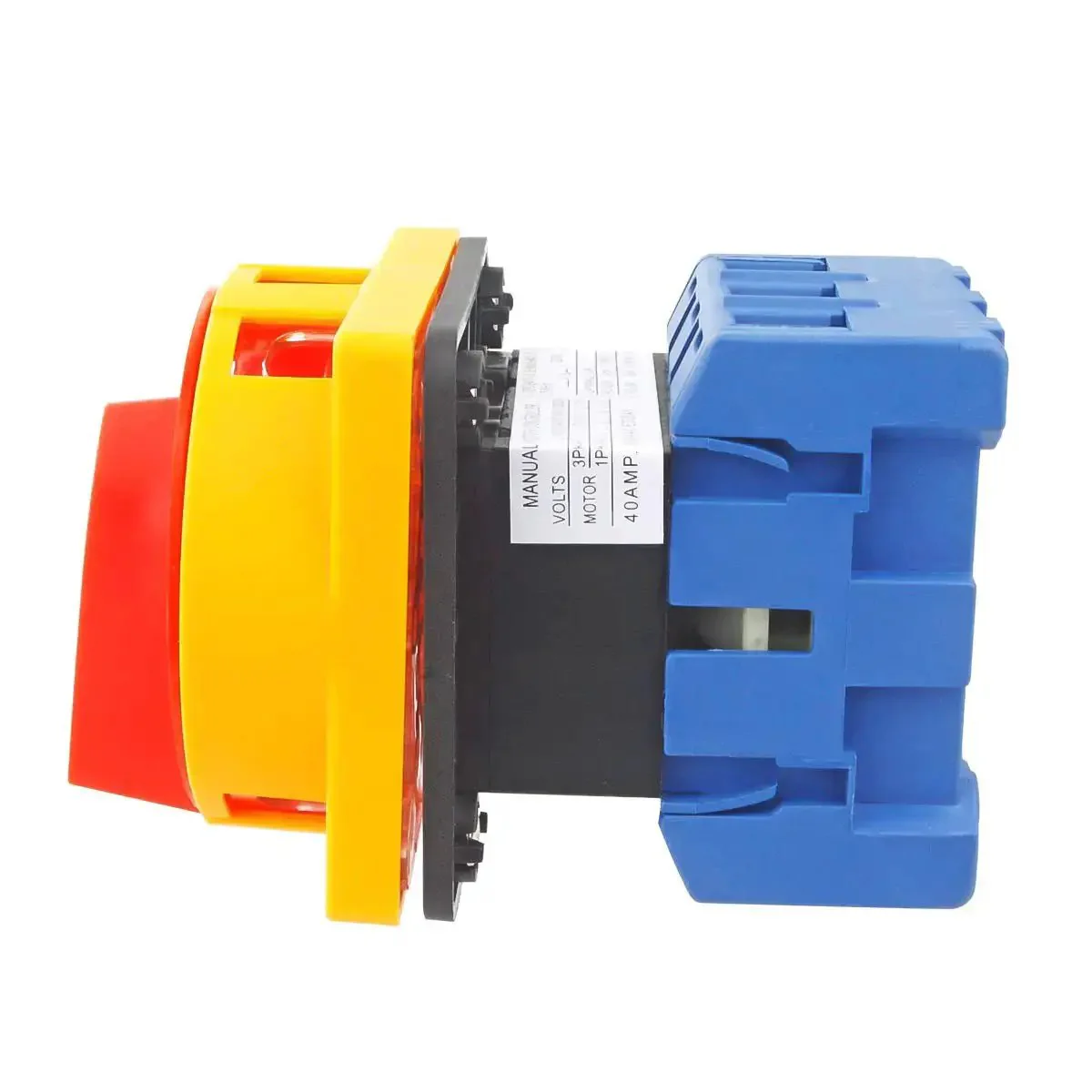 Universal Go-To 2-Position 3-Phase Changeover Switch With Rotary Panel Selector, 40A 690V AC, 6 Terminals, On Off, Compact 64x64x12mm, Industrial Grade, Panel Mount, Heavy Duty Build - Image 5