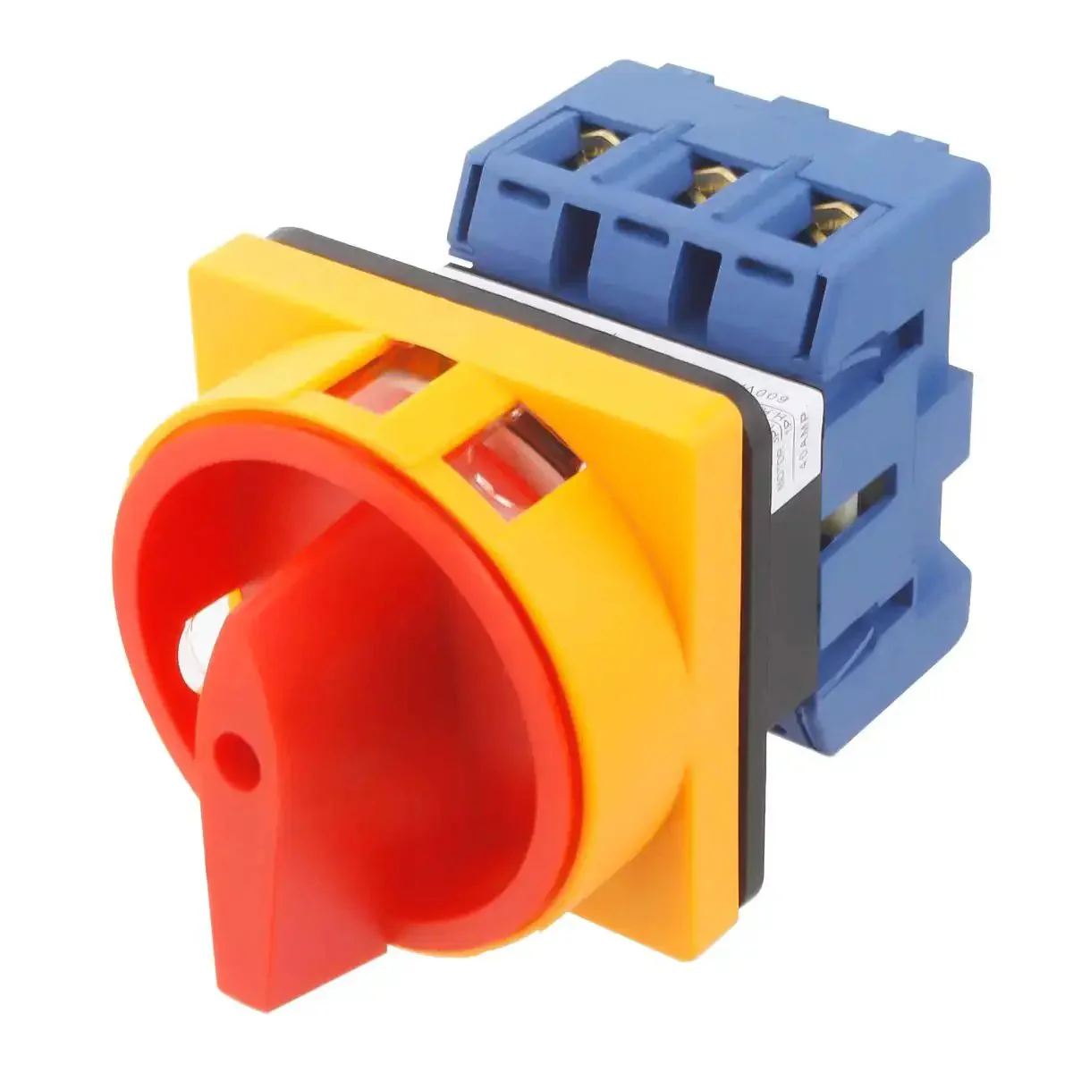 Universal Go-To 2-Position 3-Phase Changeover Switch With Rotary Panel Selector, 40A 690V AC, 6 Terminals, On Off, Compact 64x64x12mm, Industrial Grade, Panel Mount, Heavy Duty Build - Image 6