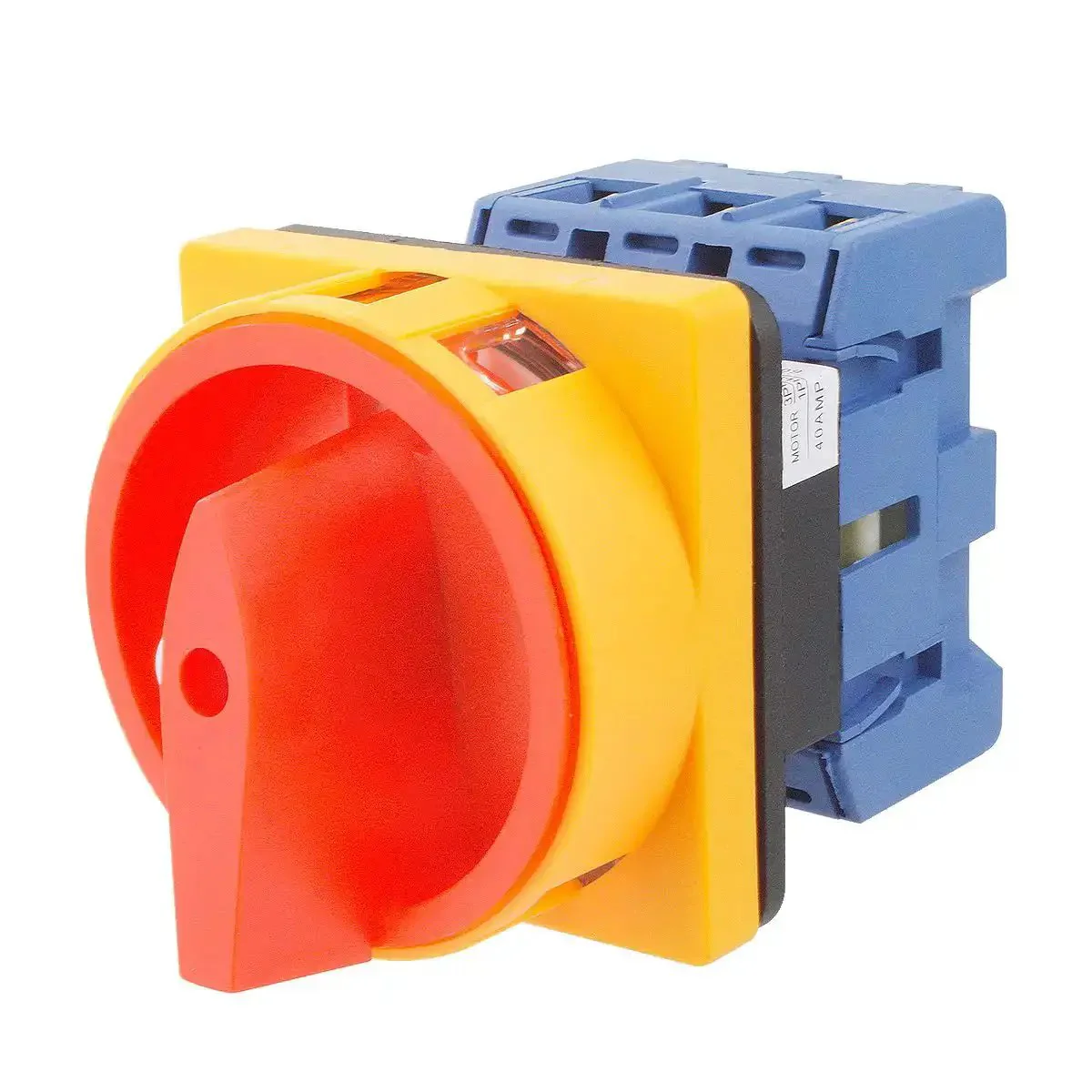 Universal Go-To 2-Position 3-Phase Changeover Switch With Rotary Panel Selector, 40A 690V AC, 6 Terminals, On Off, Compact 64x64x12mm, Industrial Grade, Panel Mount, Heavy Duty Build - Image 7