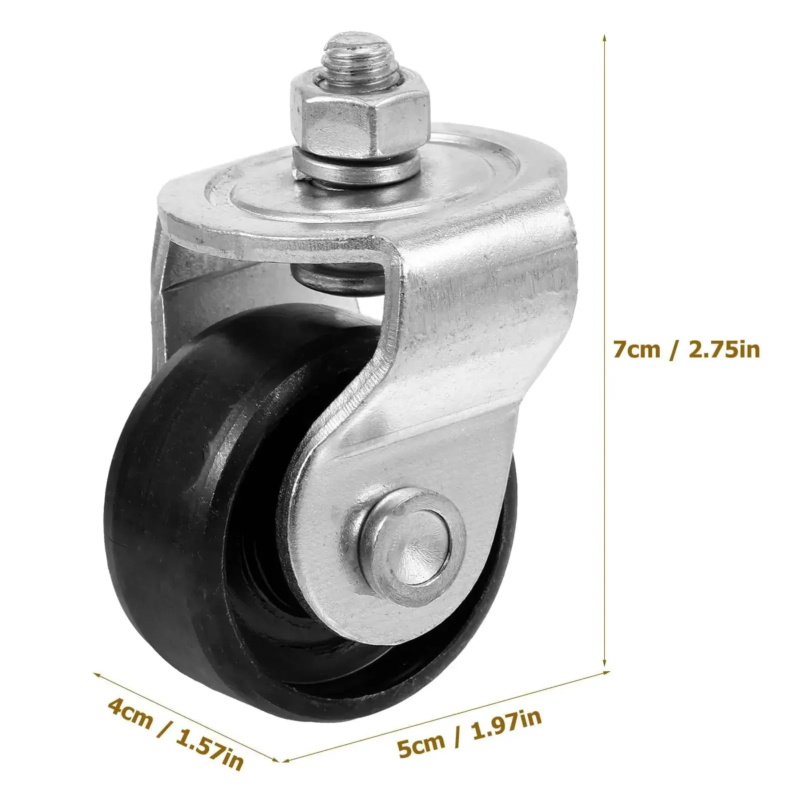 Universal Hydraulic Floor Jack Caster Wheel Replacement 2.75x1.96x1.57 In Swivel Wheel For Heavy Duty Jacks Carts Trailers And Garage Use With Durable Steel Construction And Smooth Rolling Mobility - Image 9
