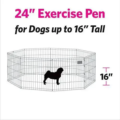 Universal Pet Playpen 2 Panel Extension Kit For Metal 24 Inch Dog Pens Adds Four Feet Of Space To Spare Each Panel 24W X 24H Includes Thumb Snaps And Ground Stakes Fits Most Brands - Image 2