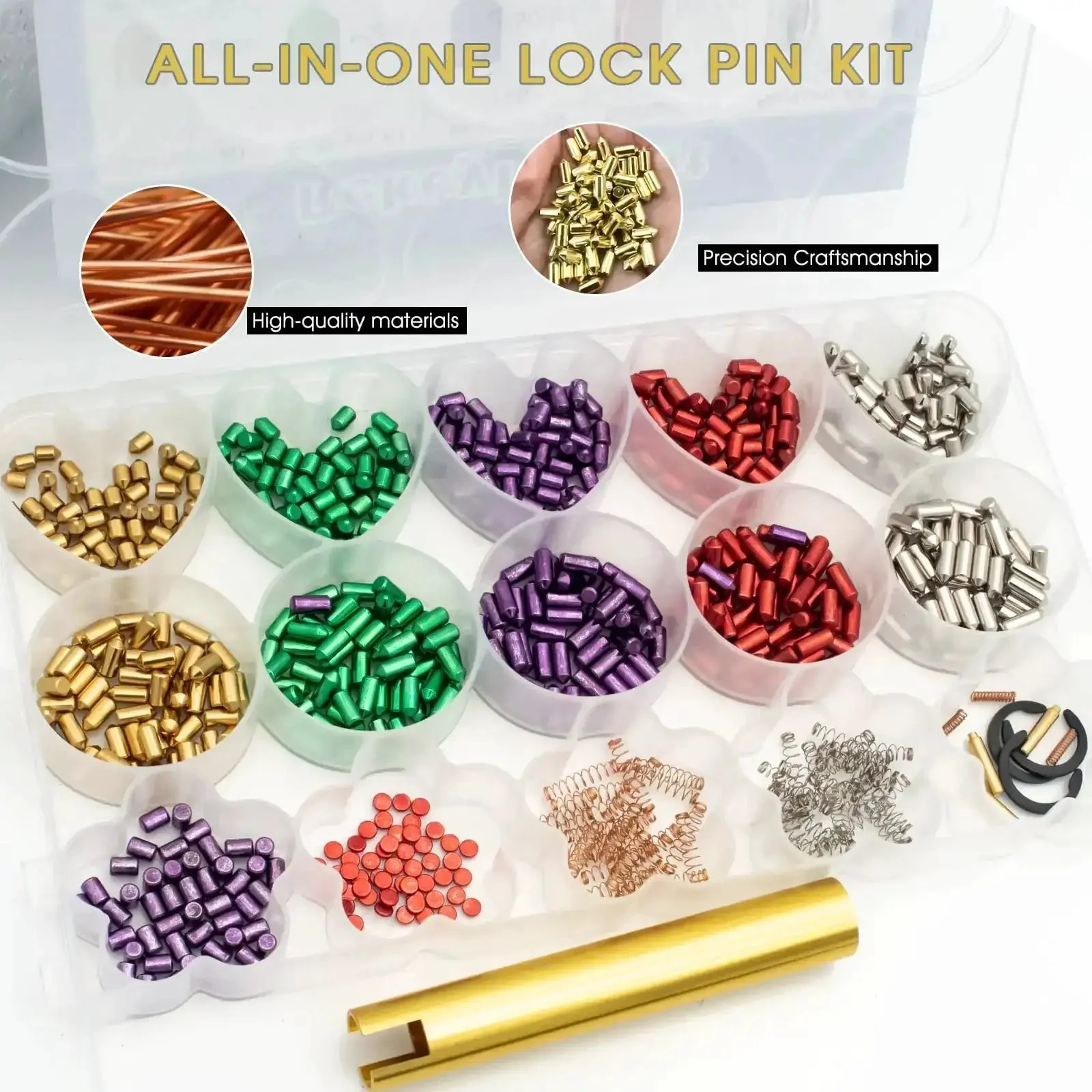 Universal Rekeying Kit For Schlage Locks All In One Pinning Kit With Master Pins Bottom Pins Top Pins And Springs For Home And Commercial Security Easy DIY Rekeying And Quick Lock Upgrade - Image 5