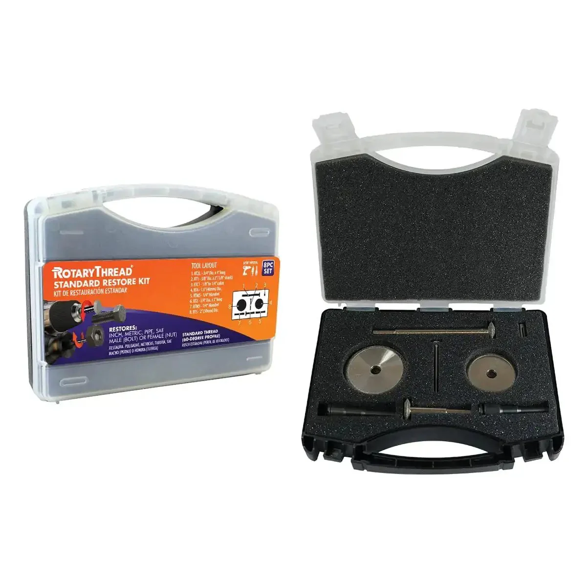 Universal Thread Repair Kit Set With All In One Thread Files For Fast No Fuss Internal And External Thread Restoration Inch And Metric Acme And Buttress Profiles Grooves Glands And Thread Chase Tools For Quick DIY Repairs - Image 8