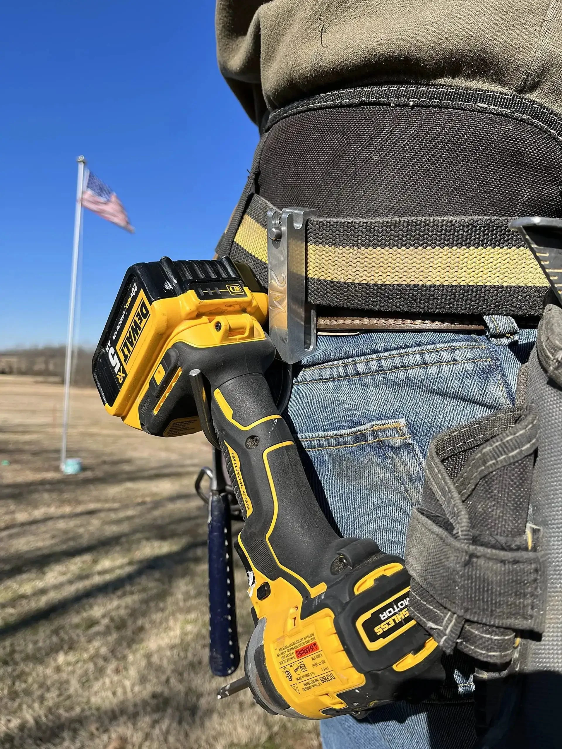 Universal Tool Holder Belt Hook For Cordless Drills Saws And More Left Or Right Hand Use Durable Tool Holster Made In The USA Right On Gift For Dads And Handy Guys Workshop Must Have - Image 8