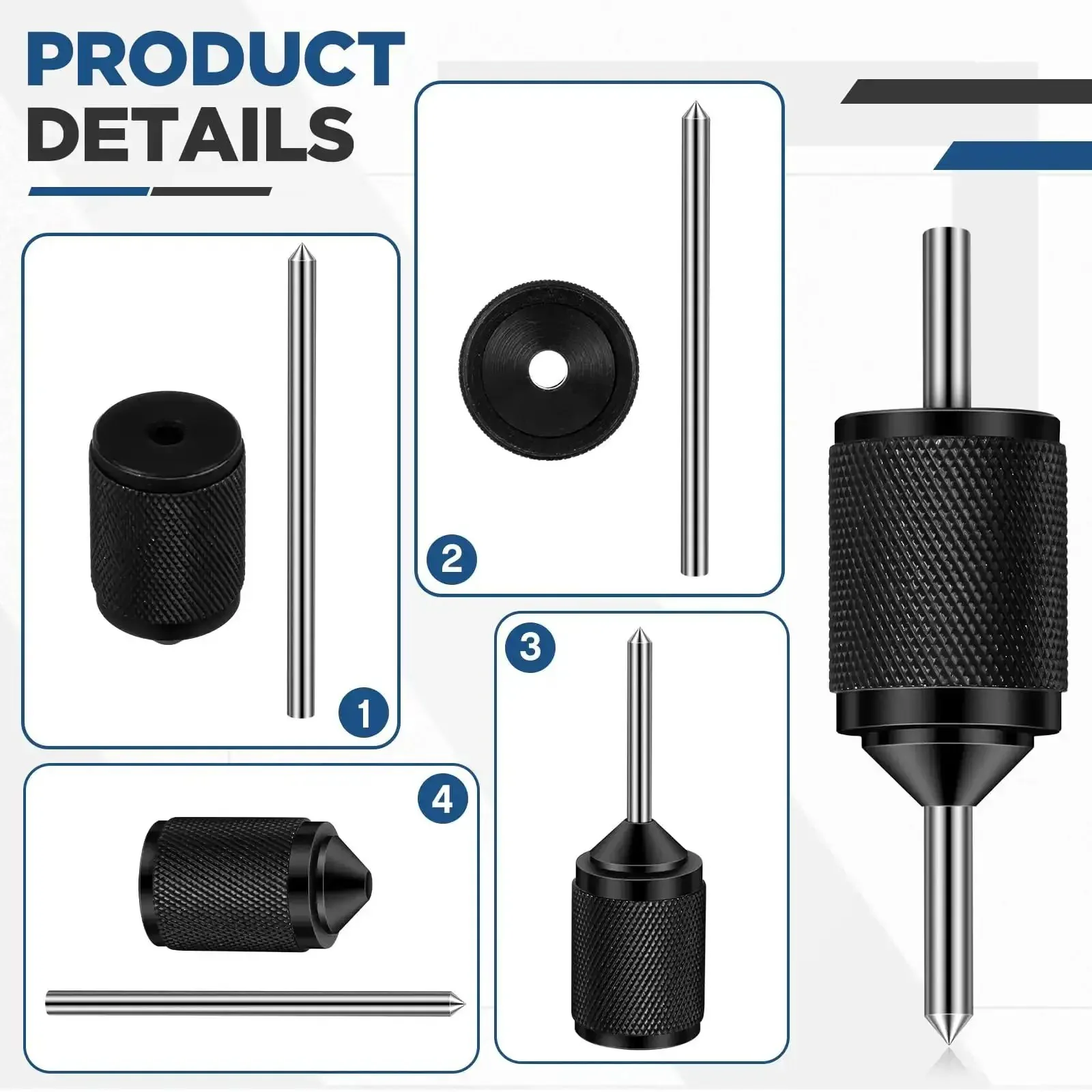 Universal Transfer Punch And Center Aligning Tool Hardened Steel Pin For Precise Marking Metal Punch For Workshop DIY Projects Garage Hand Tool Range Three Sixteenths To Five Eighths Inches Durable Machining Punch - Image 3