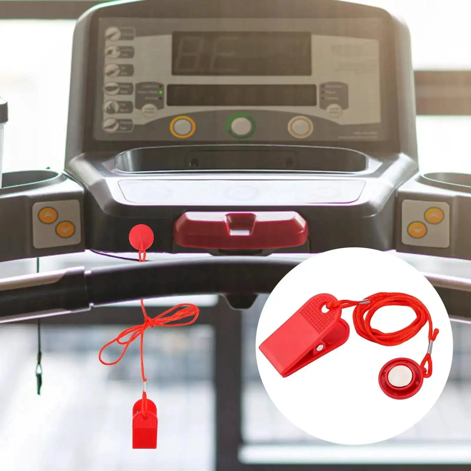 Universal Treadmill Safety Key Replacement With Emergency Stop Magnet For Most Running Machines Must Have Durable PVC Magnetic Key Accessory Long Lasting Easy To Install Quick Setup For Home Gyms - Image 3