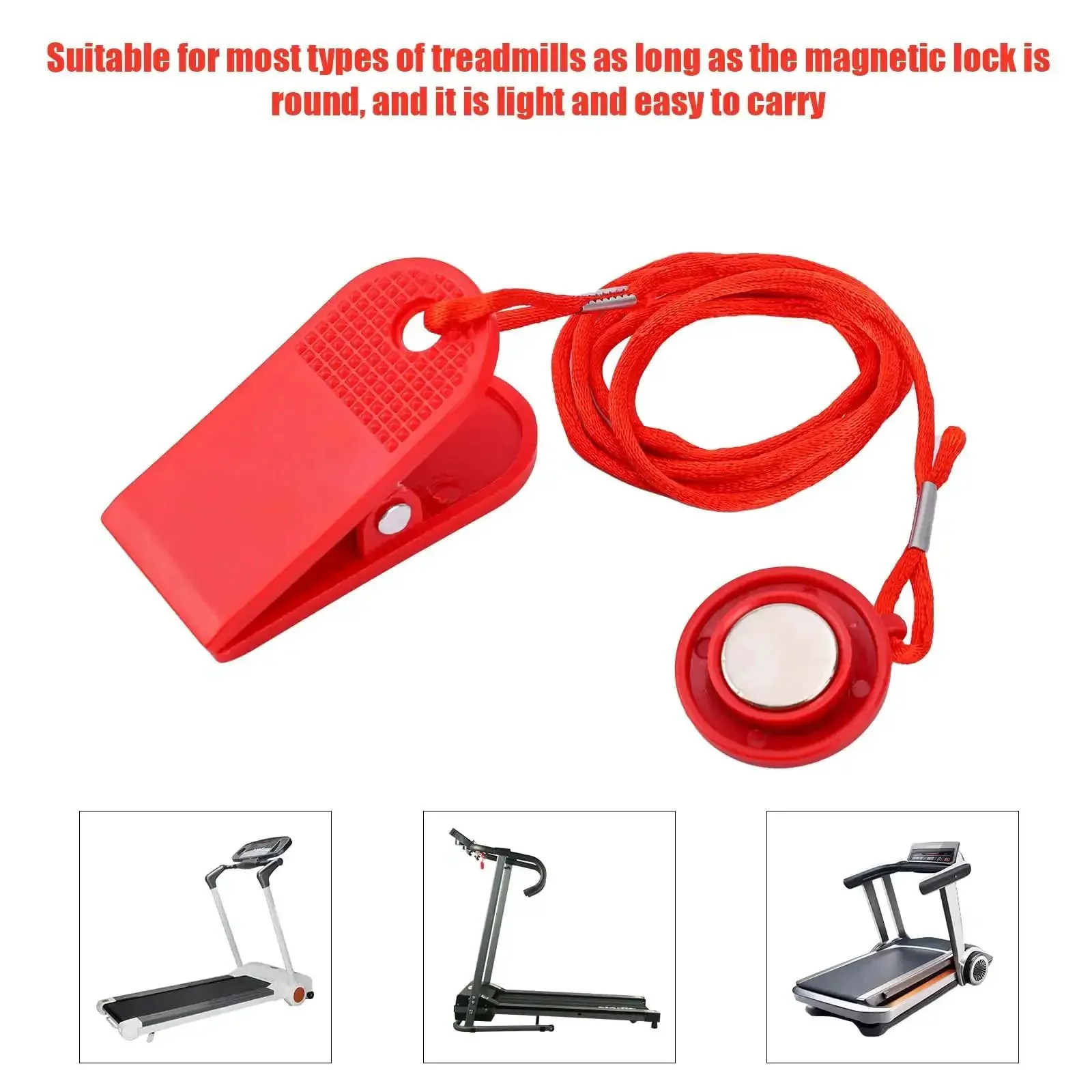 Universal Treadmill Safety Key Replacement With Emergency Stop Magnet For Most Running Machines Must Have Durable PVC Magnetic Key Accessory Long Lasting Easy To Install Quick Setup For Home Gyms - Image 5