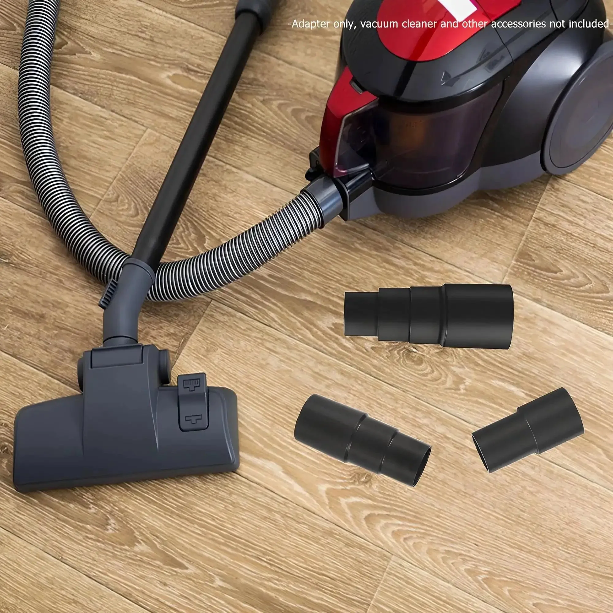 Universal Vacuum Hose Adapter Kit Three Pieces For Wet Dry Shop Vacuums No Fuss Converts Across Hose Sizes From One Inch To One And Five Eighths Inches Including One And Three Eighths One And One Quarter One And One Half And One And One Eighth Inches - Image 3