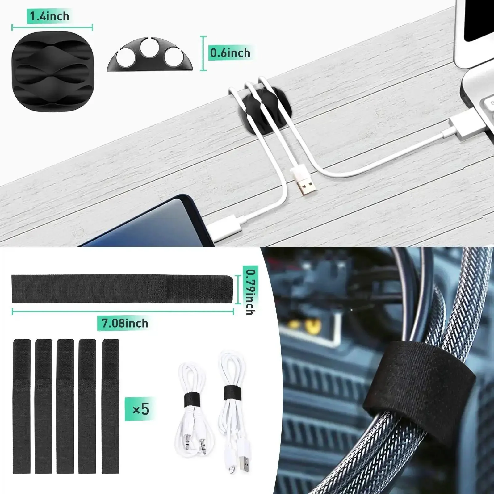 Updated Open Slot Cable Raceway Kit With Five 77 Inch Wire Covers For Under Desk Cable Management To Hide TV Computer Net And Power Cords Thick 0.4 Inch Slot Fits AWG One Zero And Cat5 Cat6 Pack Of 5 - Image 5