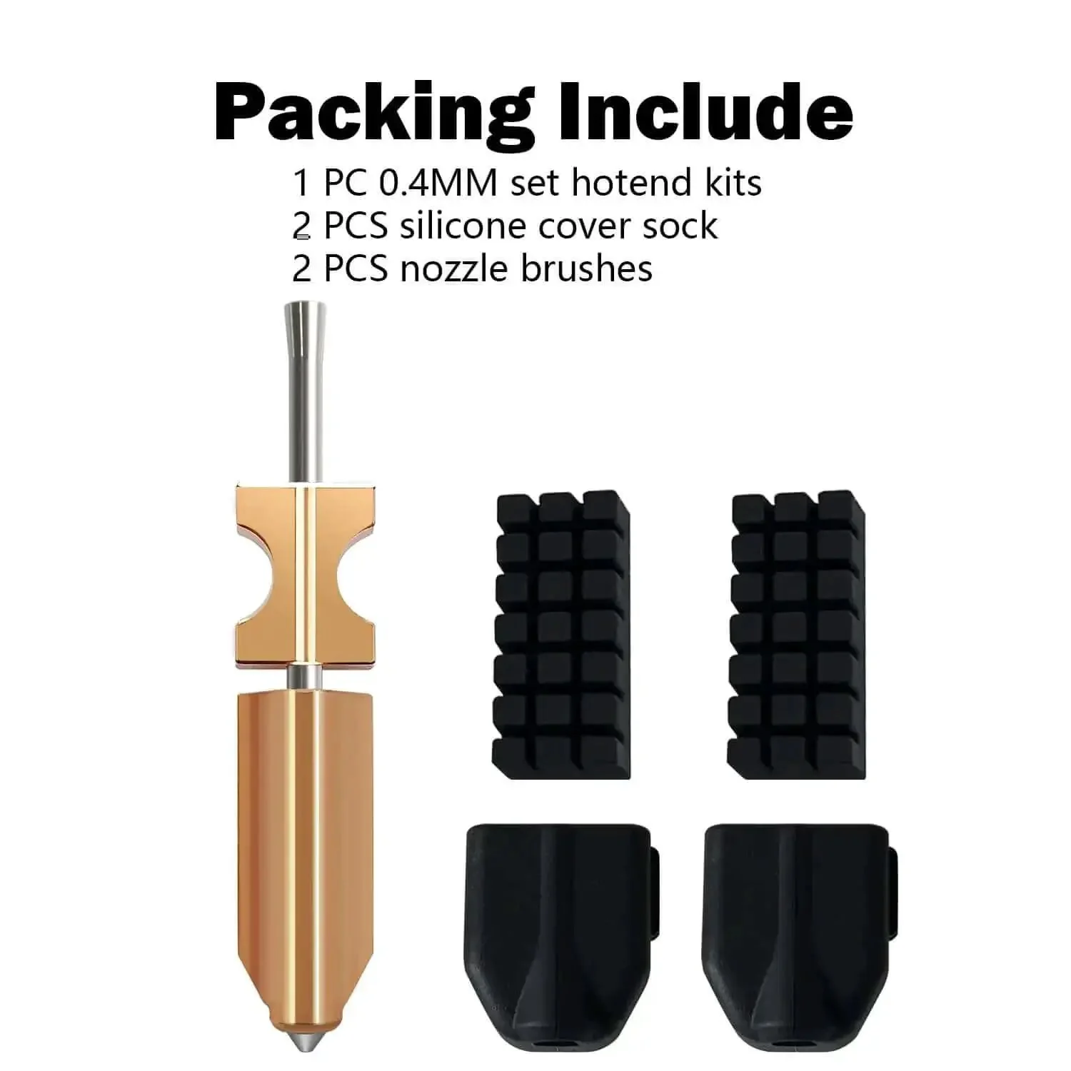 Upgraded 0.4mm Hotend Kit For Flashforge AD5X Quick Detachable Nozzle Extruder With Quick Release Nozzle Heater Block Throat Tube Plus 2 Pack Silicone Covers And 2 Pack Nozzle Brushes 3D Printer Accessory - Image 8