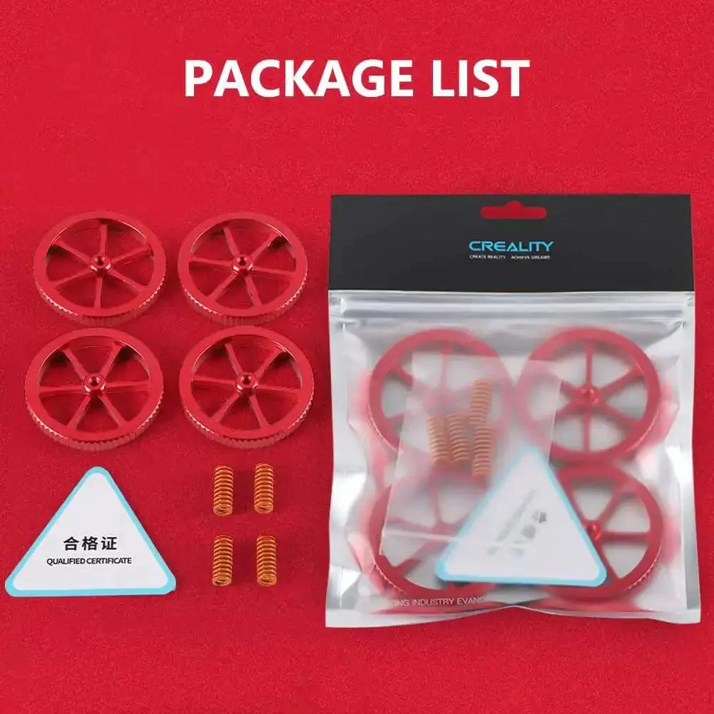 Upgraded Aluminum Leveling Nuts And Springs Kit For Ender 3 Pro Ender 3 V2 Ender 3 Max Ender 5 Plus Ender 5 Pro And CR 10 Series Bed Leveling Upgrade Pack 4 Pieces - Image 3