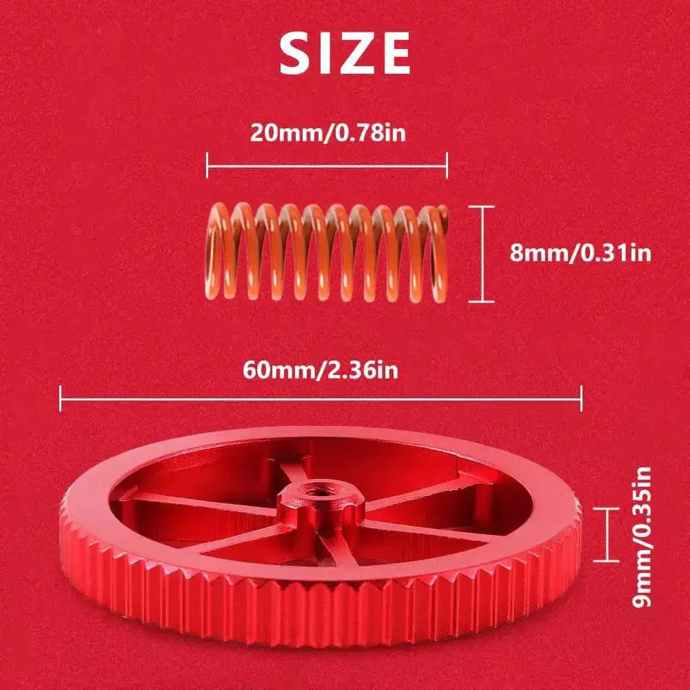 Upgraded Aluminum Leveling Nuts And Springs Kit For Ender 3 Pro Ender 3 V2 Ender 3 Max Ender 5 Plus Ender 5 Pro And CR 10 Series Bed Leveling Upgrade Pack 4 Pieces - Image 5