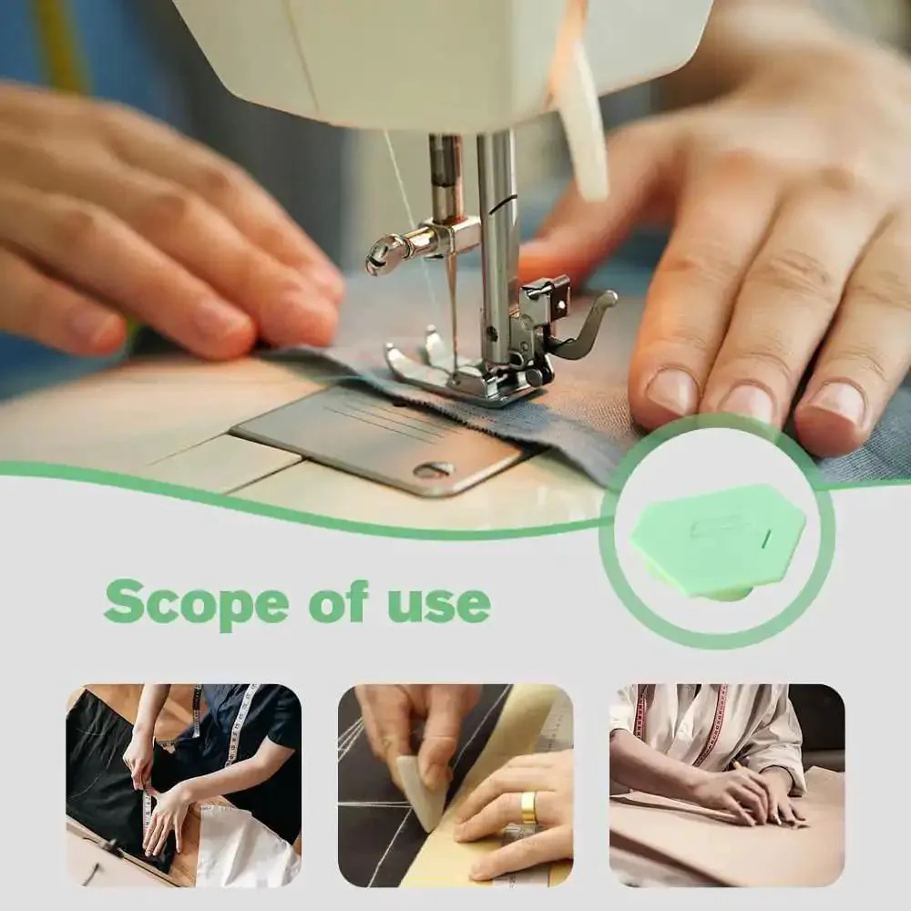 Upgraded Magnetic Seam Guide For Sewing Machines With Polygonal Design, Pro Grade Multi Purpose Magnetic Gauge For Precise Edge Alignment And Hemmer Guide With Scale, Heavy Fabric No-Fuss Ready, Orange - Image 2