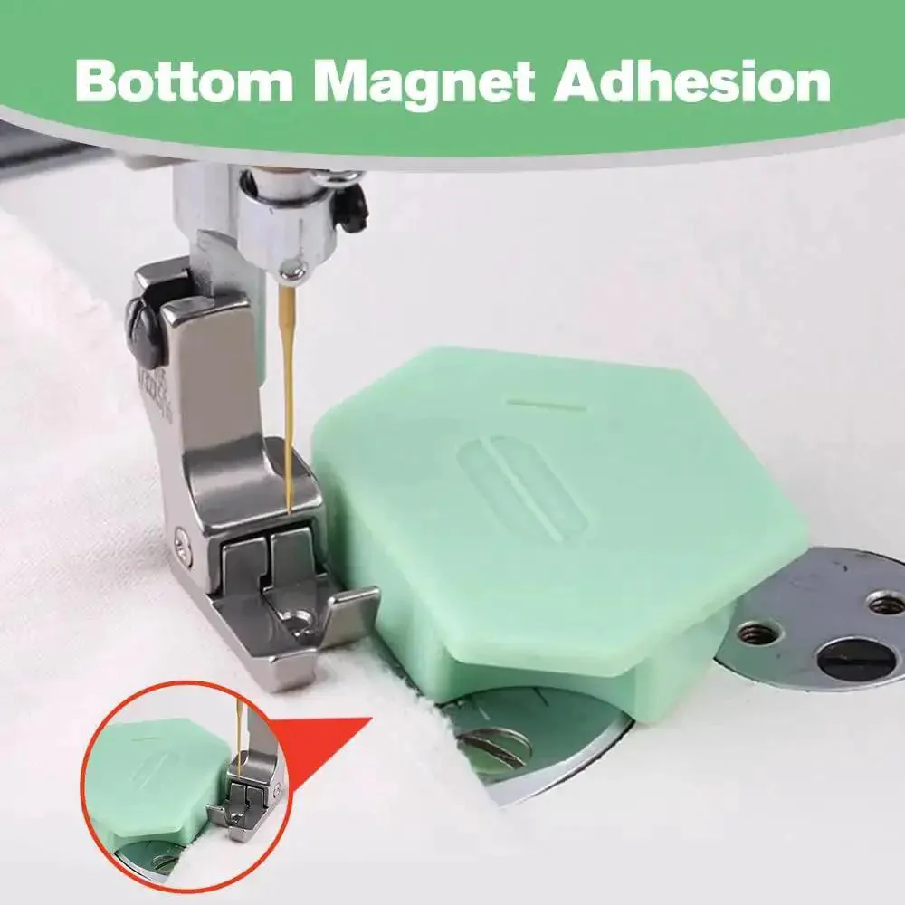 Upgraded Magnetic Seam Guide For Sewing Machines With Polygonal Design, Pro Grade Multi Purpose Magnetic Gauge For Precise Edge Alignment And Hemmer Guide With Scale, Heavy Fabric No-Fuss Ready, Orange - Image 5
