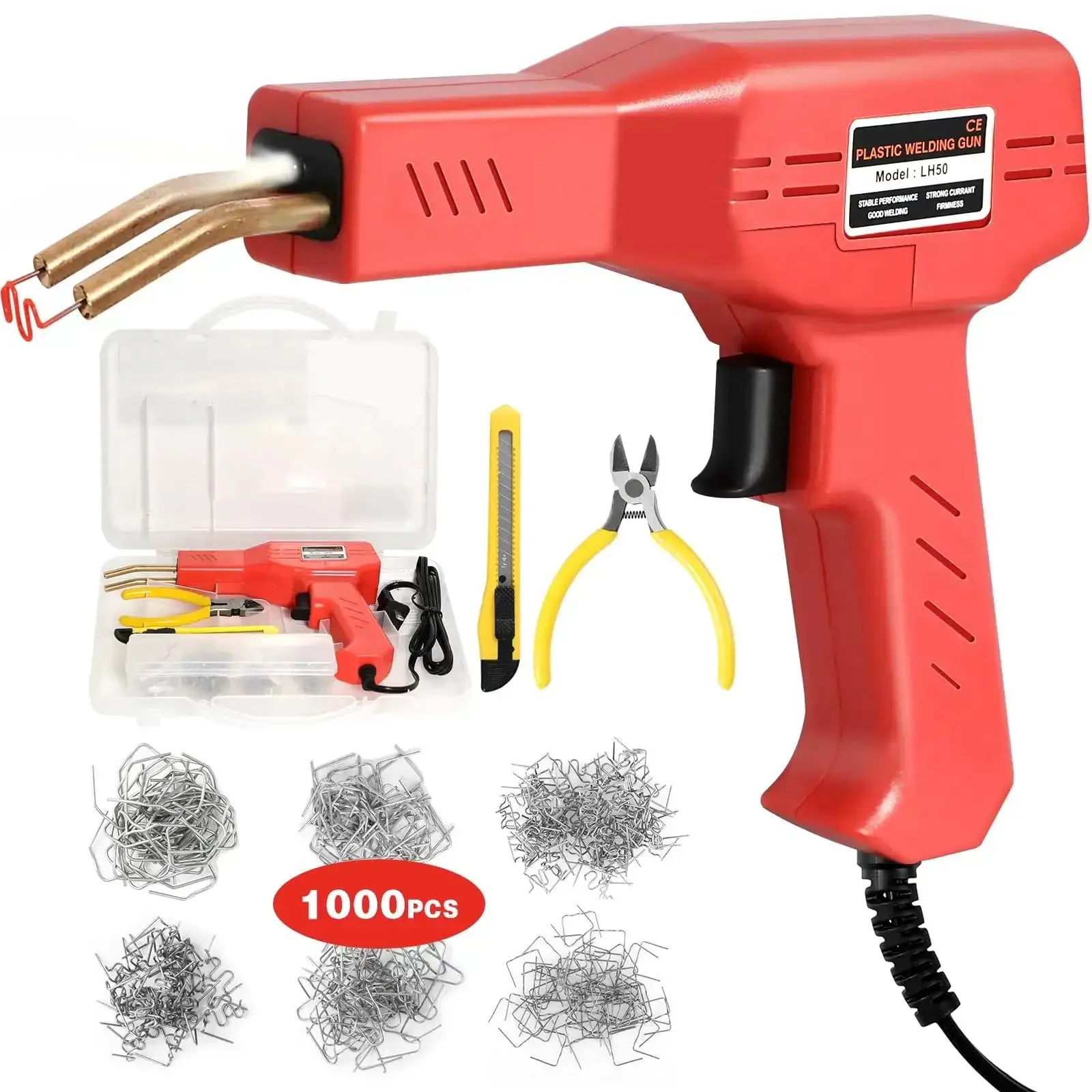Upgraded Plastic Welder Kit With 1000 Staples And Pure Copper Transformer Rapid Heating For Bumpers Dashboards Headlights And More Pro Grade Multipurpose Car And Motorcycle Plastic Repair Tool