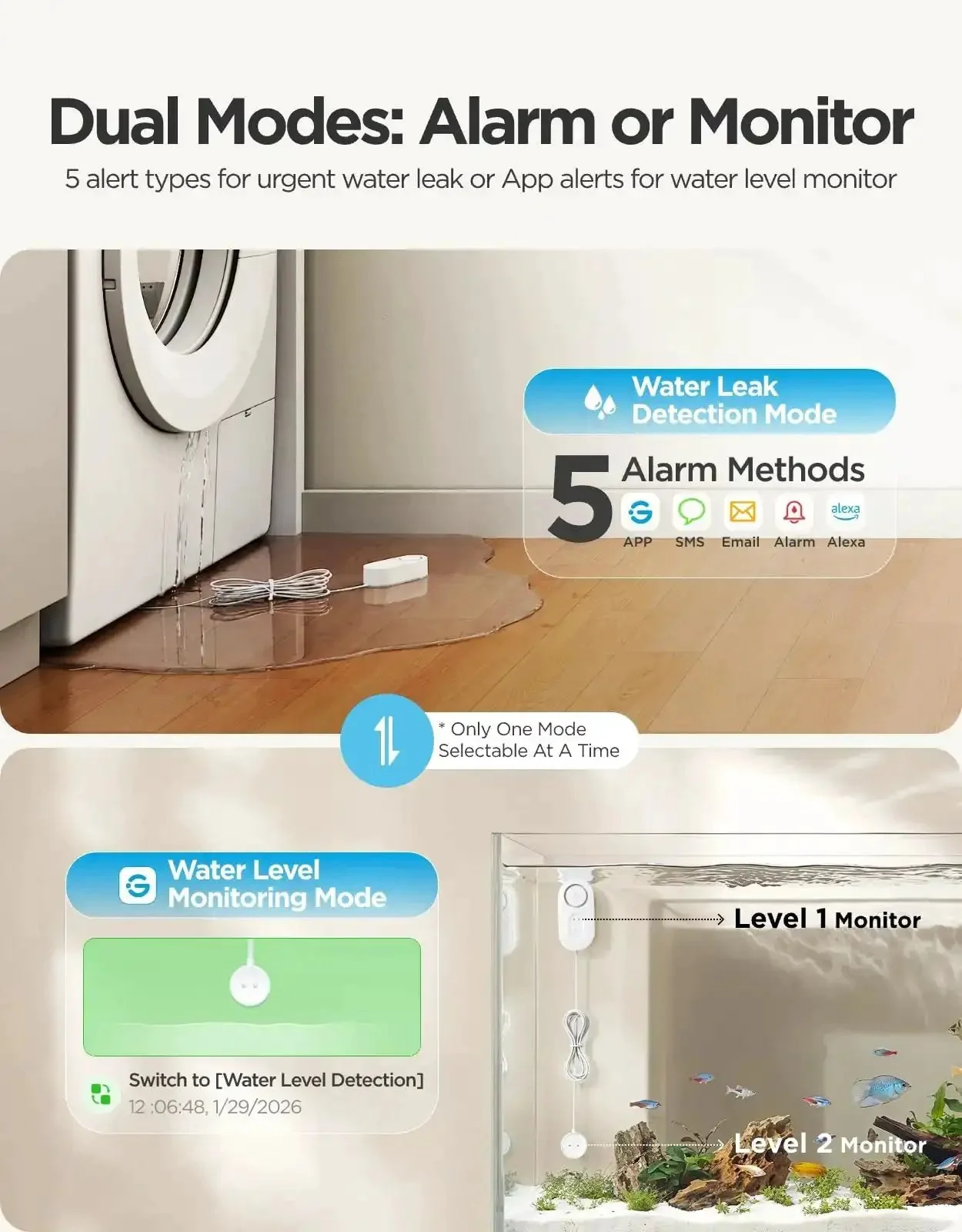 Upgraded Smart Water Leak Detector With 4.92 Ft Cable, WiFi Sensor That Sends SMS, Email And App Alerts, No-Brainer Setup, 5-Year Battery, Detect Leaks Fast In Home Basements And Kitchen, 3 Pack - Image 7