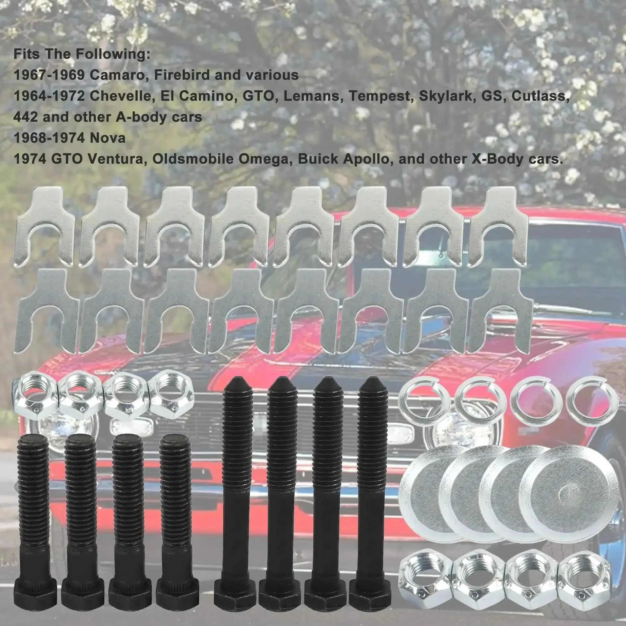 Upper And Lower Control Arm Bolt Kit With Nuts For Classic GM A Body Cars Including Camaro Chevelle Nova Firebird GTO Lemans Tempest Skylark El Camino 1964 Through 1974 Perfect Fit For Restorations And Performance Upgrades - Image 5