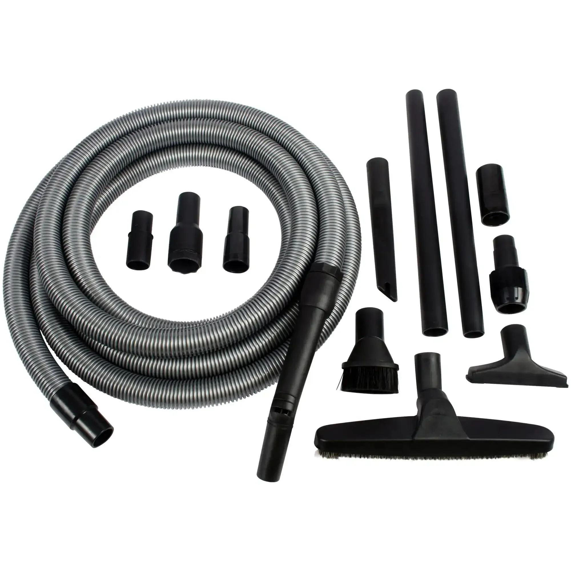 Long Reach 20 Feet Vacuum Extension Hose Kit For Upright And Canister Vacuums With Flexible Hose And Attachment Set Perfect For Stairs Corners And Hard To Reach Areas