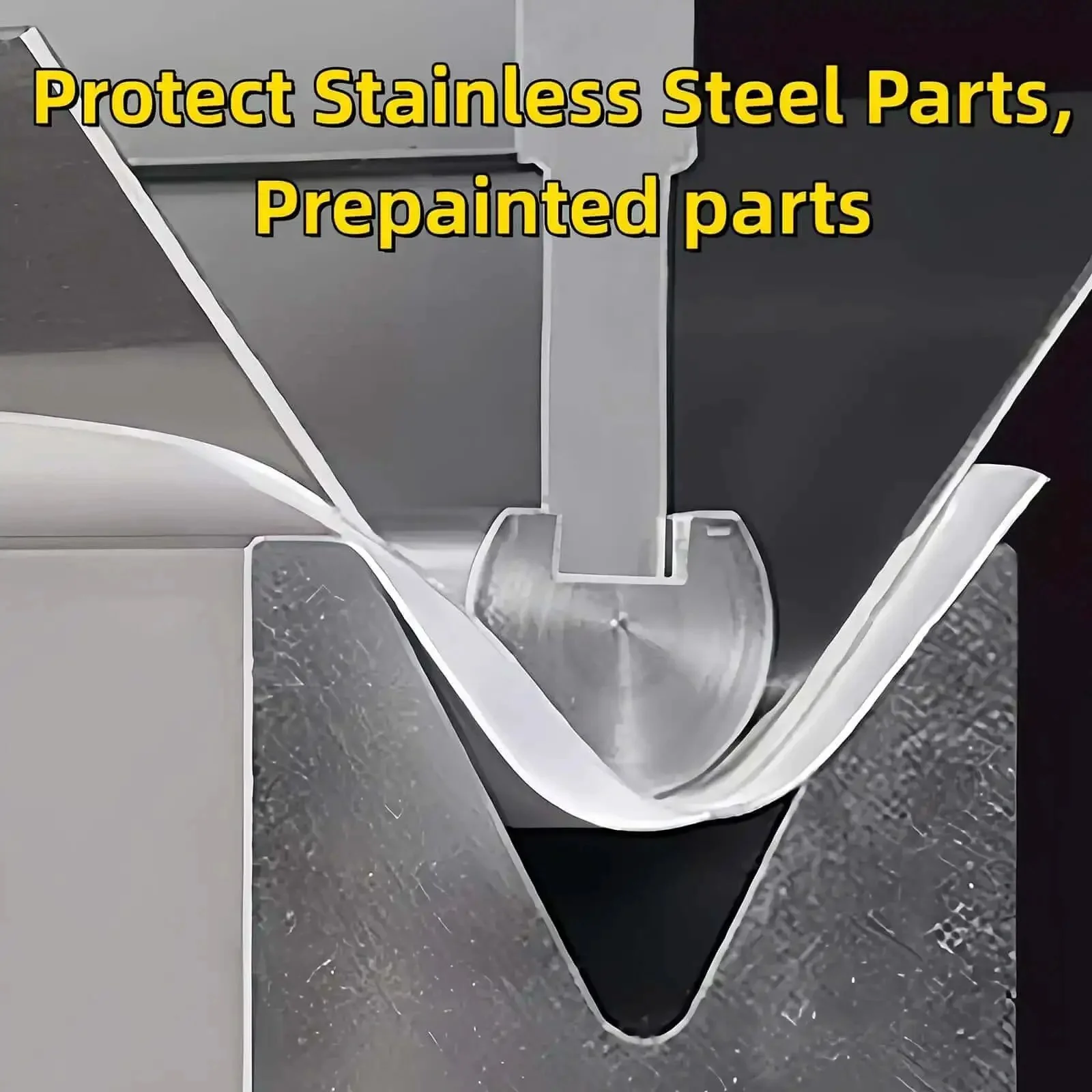 Urethane Die Protection Film For Press Brake Bending 4 Inch Wide 0.012 Inch Thick 100 Foot Roll Pro Grade Non Adhesive Residue Free Anti Scratch Surface Masking For Aluminum Stainless Steel And Metal Panels - Image 6