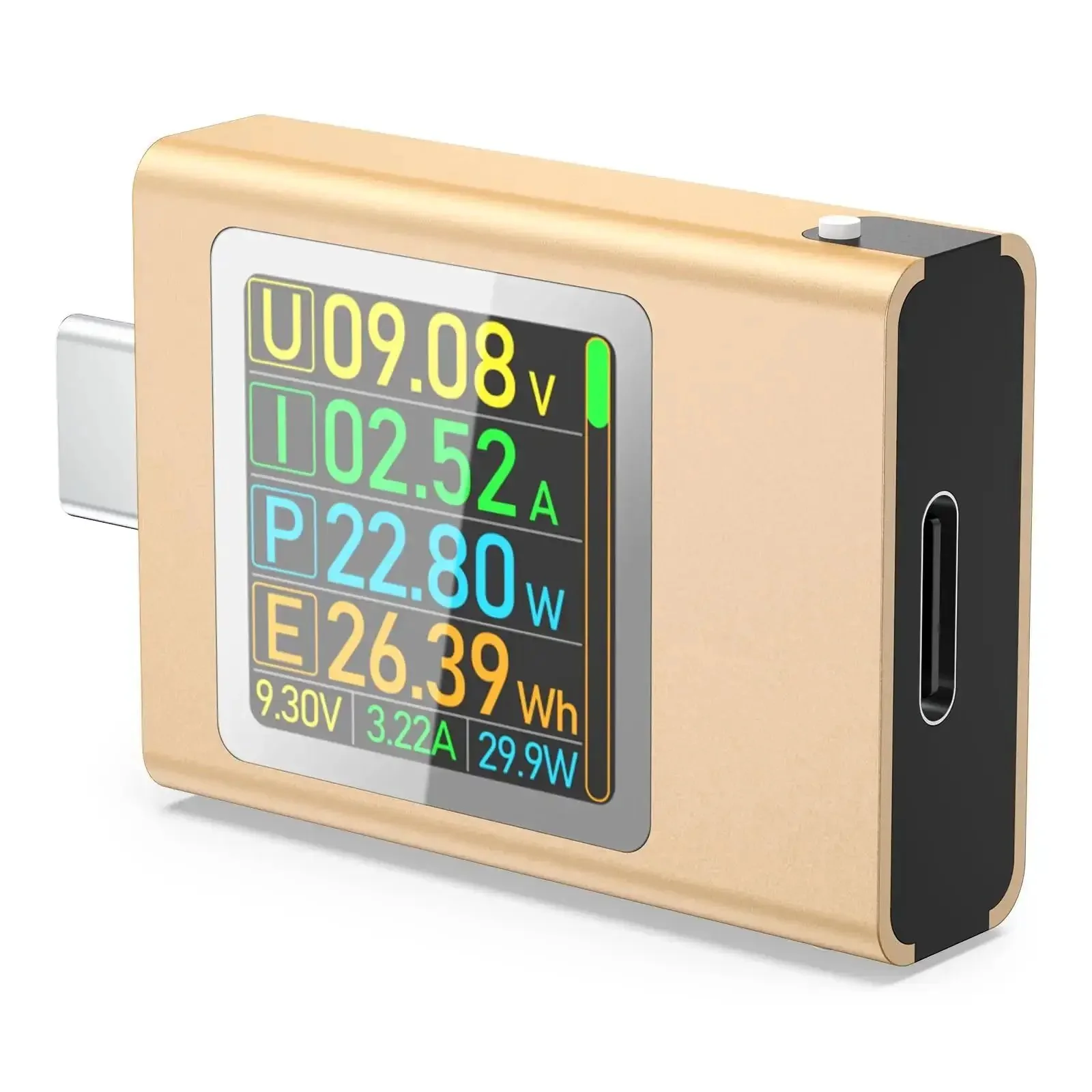 USB C Power Meter Tester For Gearheads With PD3.1 48V PPS QC2.0 QC3.0 FCP VOOC Multiprotocol USB C Voltmeter Amp Meter For Chargers And Cables, Reads Voltage Current And Power From 4.5 To 50V And 0 To 12A