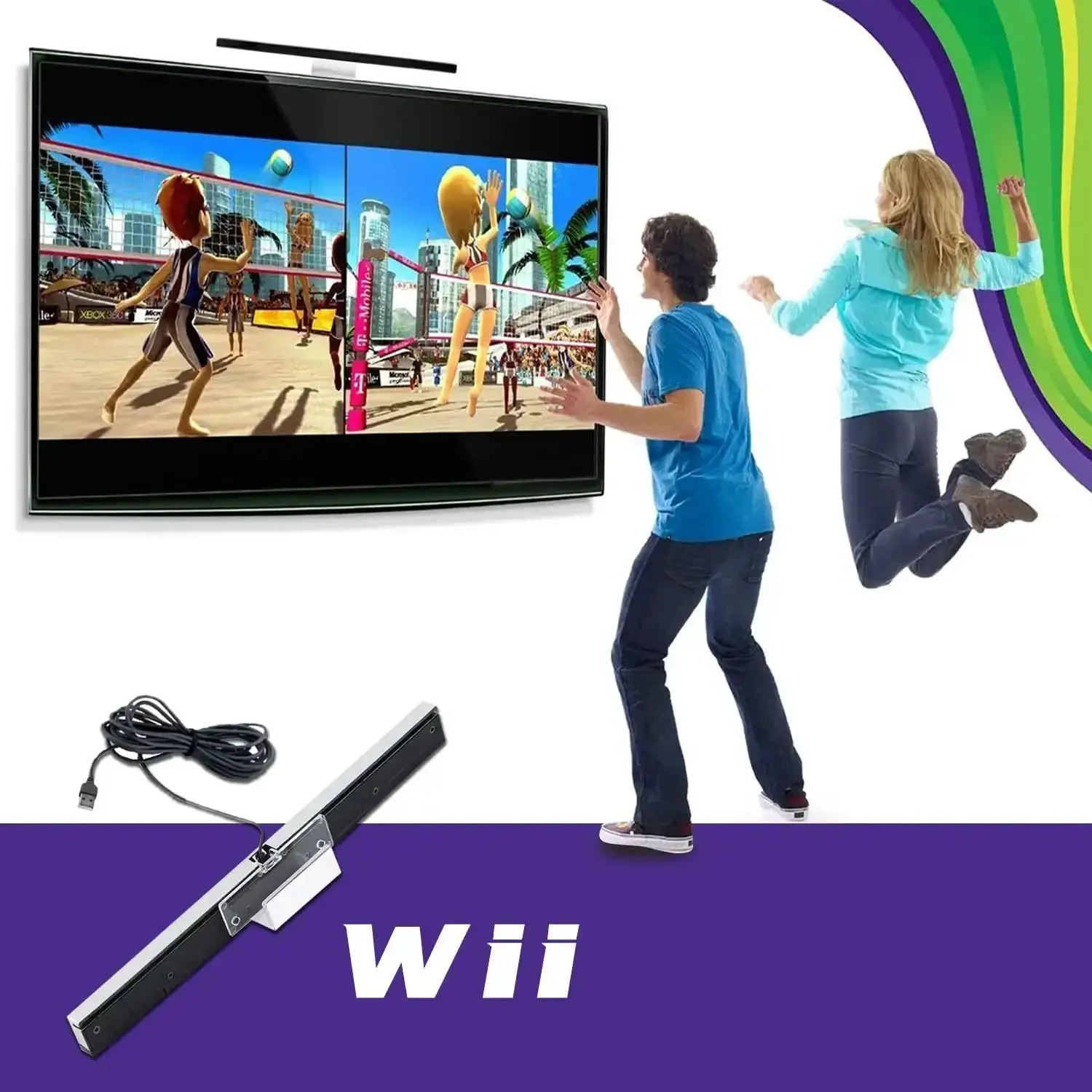 USB Sensor Bar For Nintendo Wii And Wii U, Replacement Wired Infrared Ray Sensor Bar, Plug And Play USB Powered, No Fuss Setup For Smooth Motion Controls During Gaming - Image 4